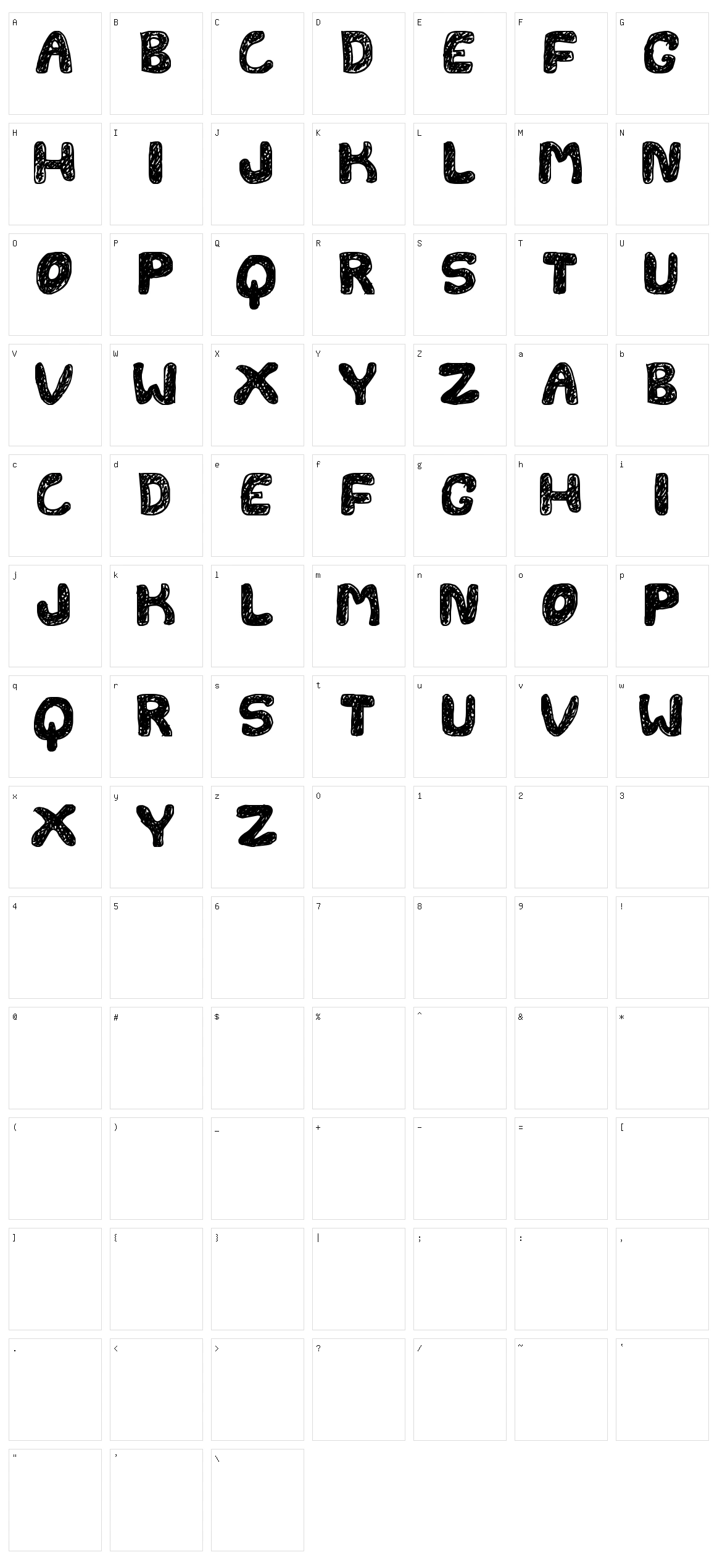 Fontesda TFB Character Set