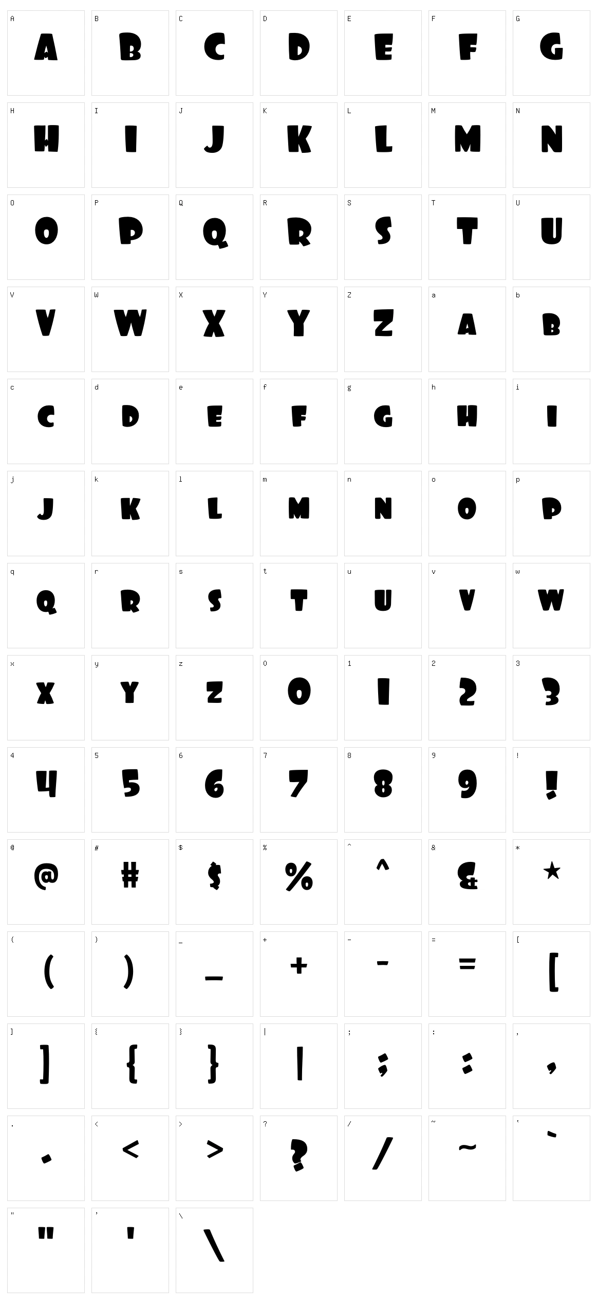 Foo Character Set