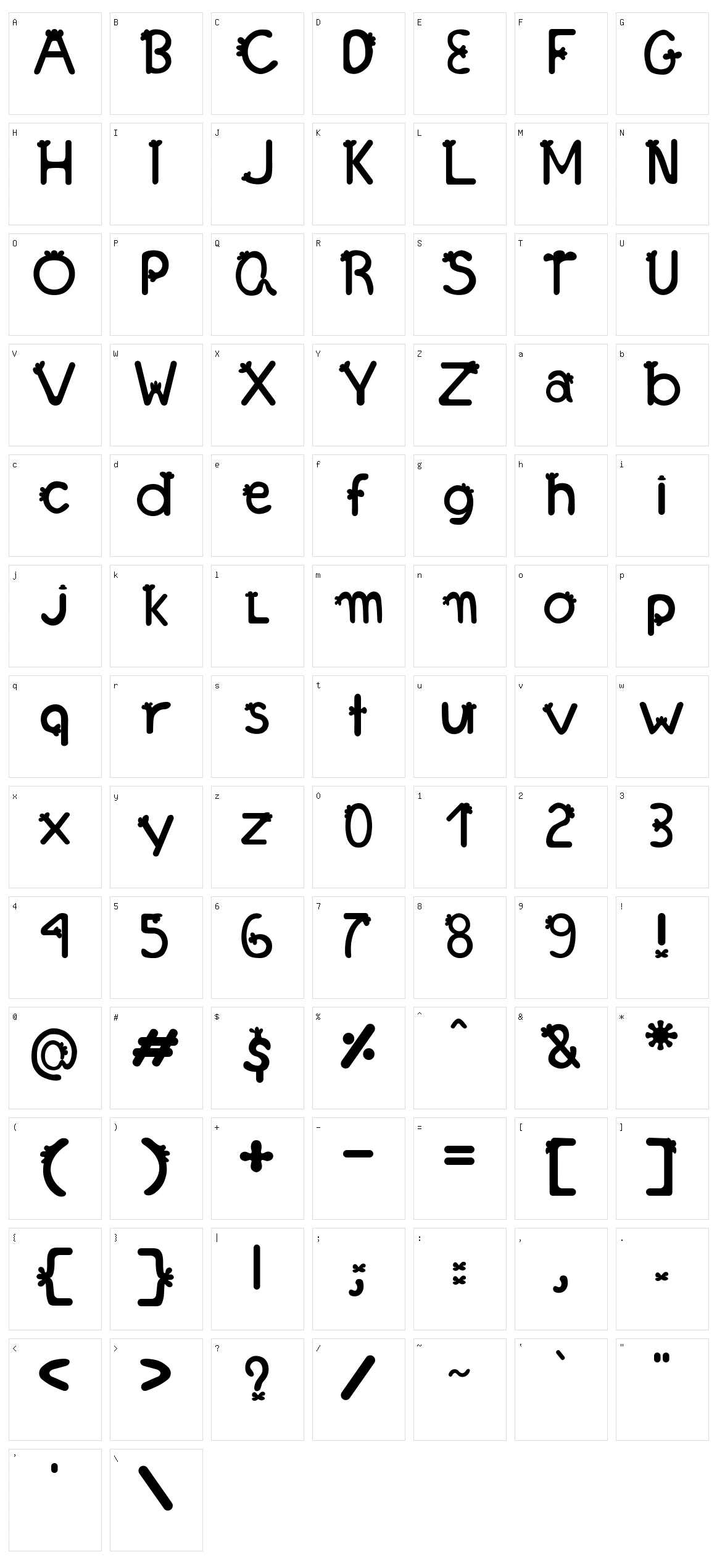 Franjinha Character Set