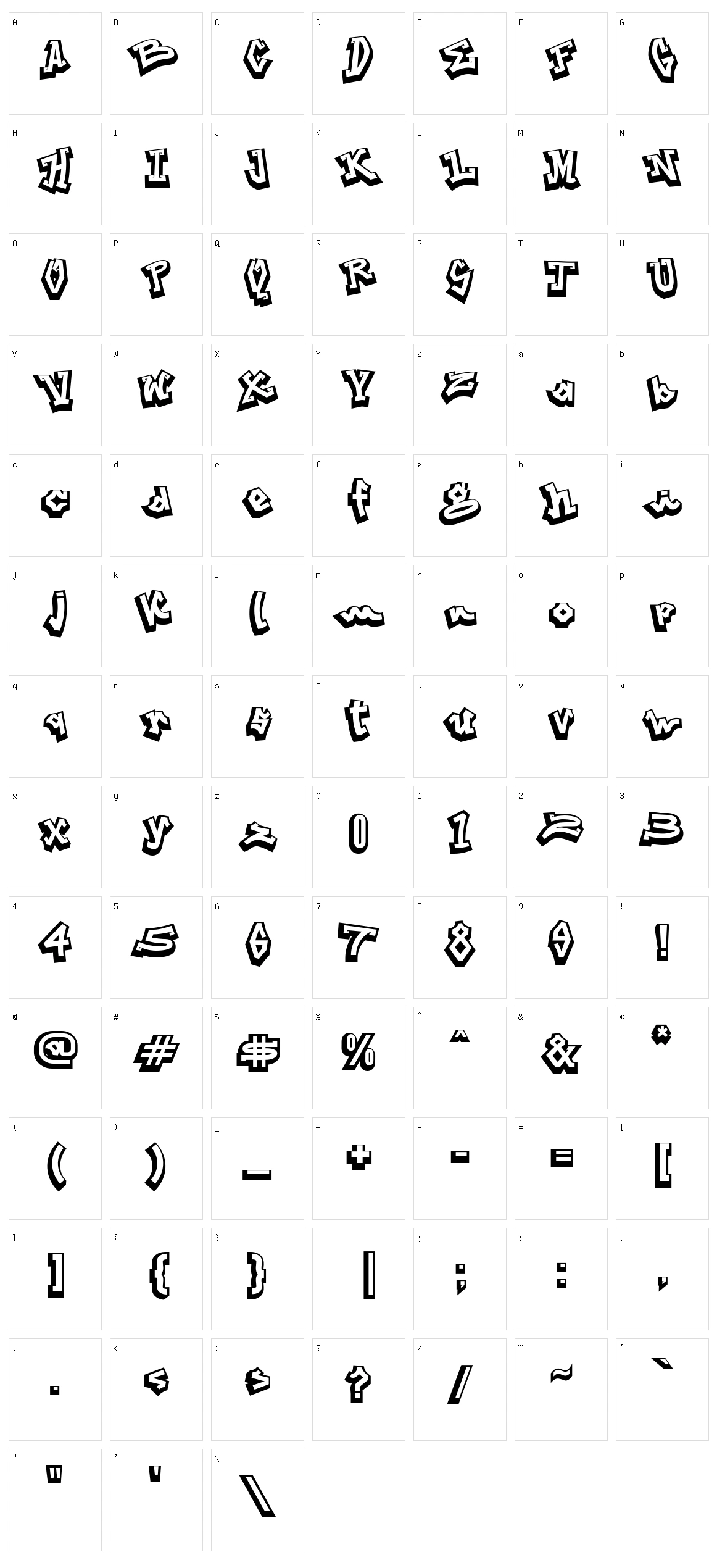 Street 2 Art Character Set