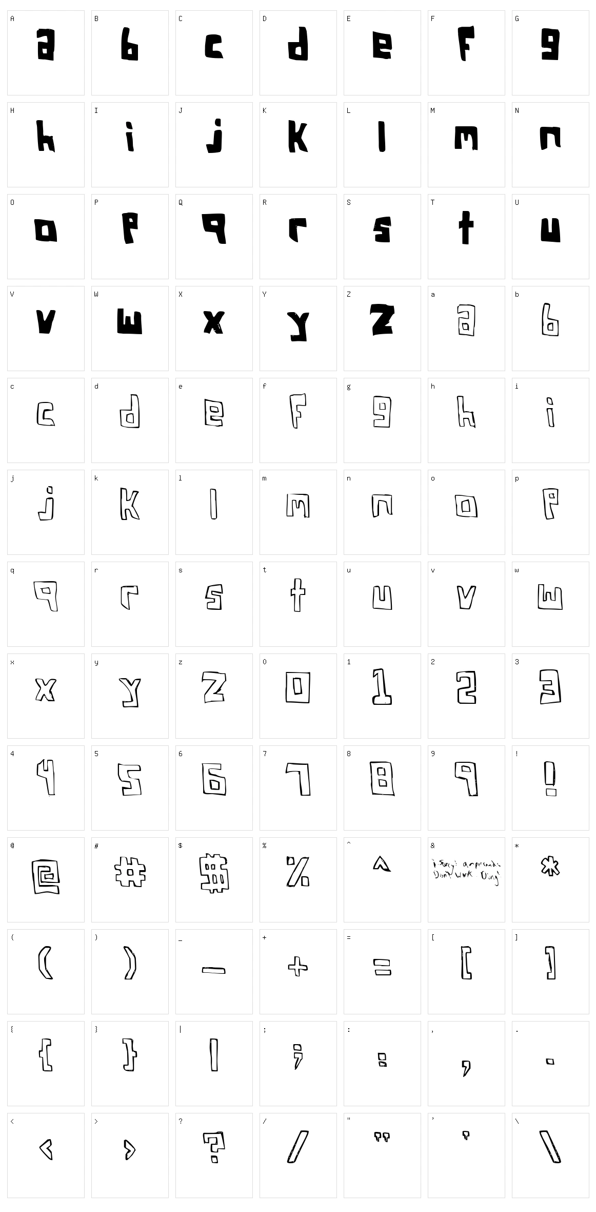 FSO Square Bracket Character Set