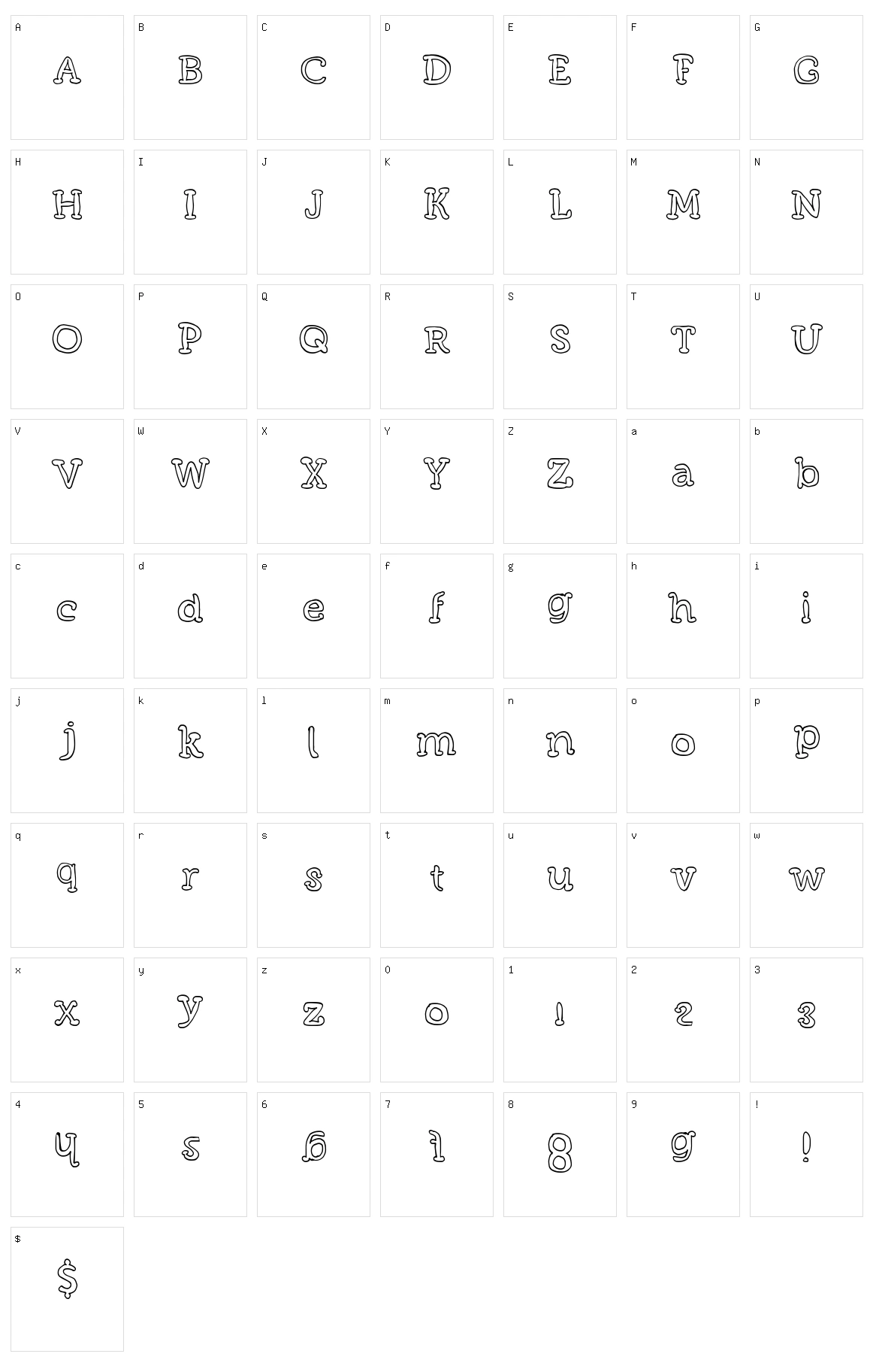 Fun Meats DT Character Set