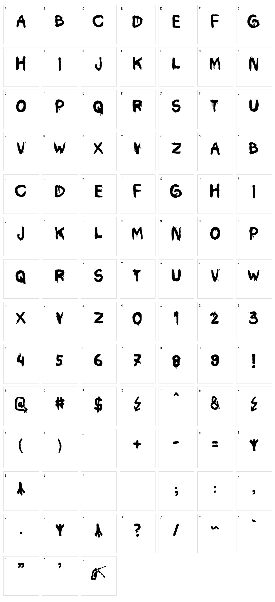 Madrid Vandals Character Set