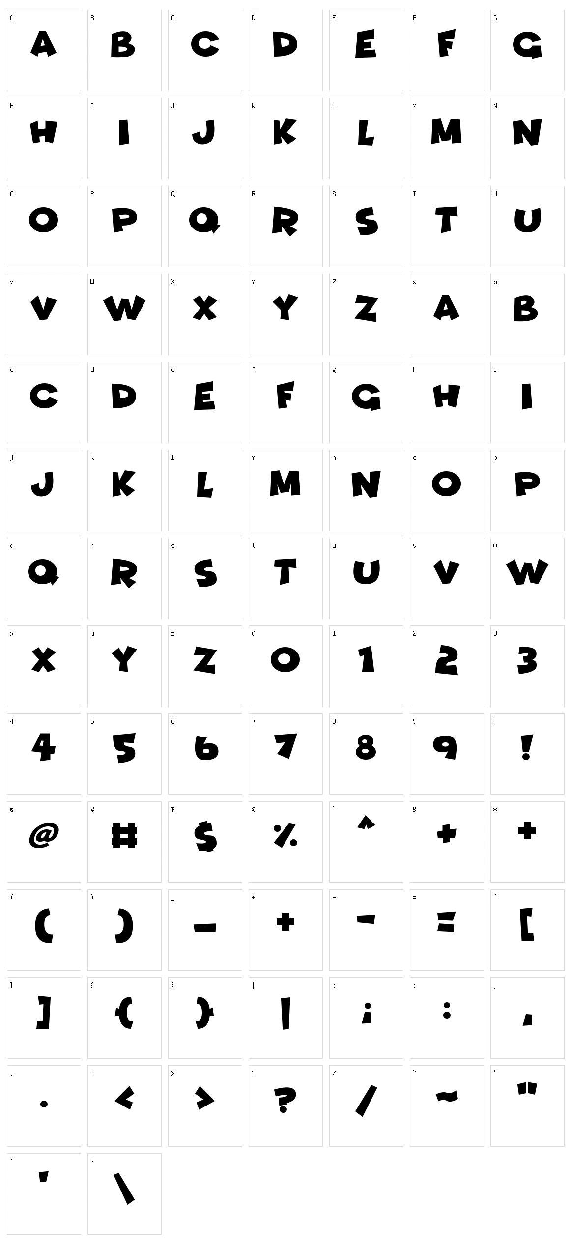 Funhouse Character Set