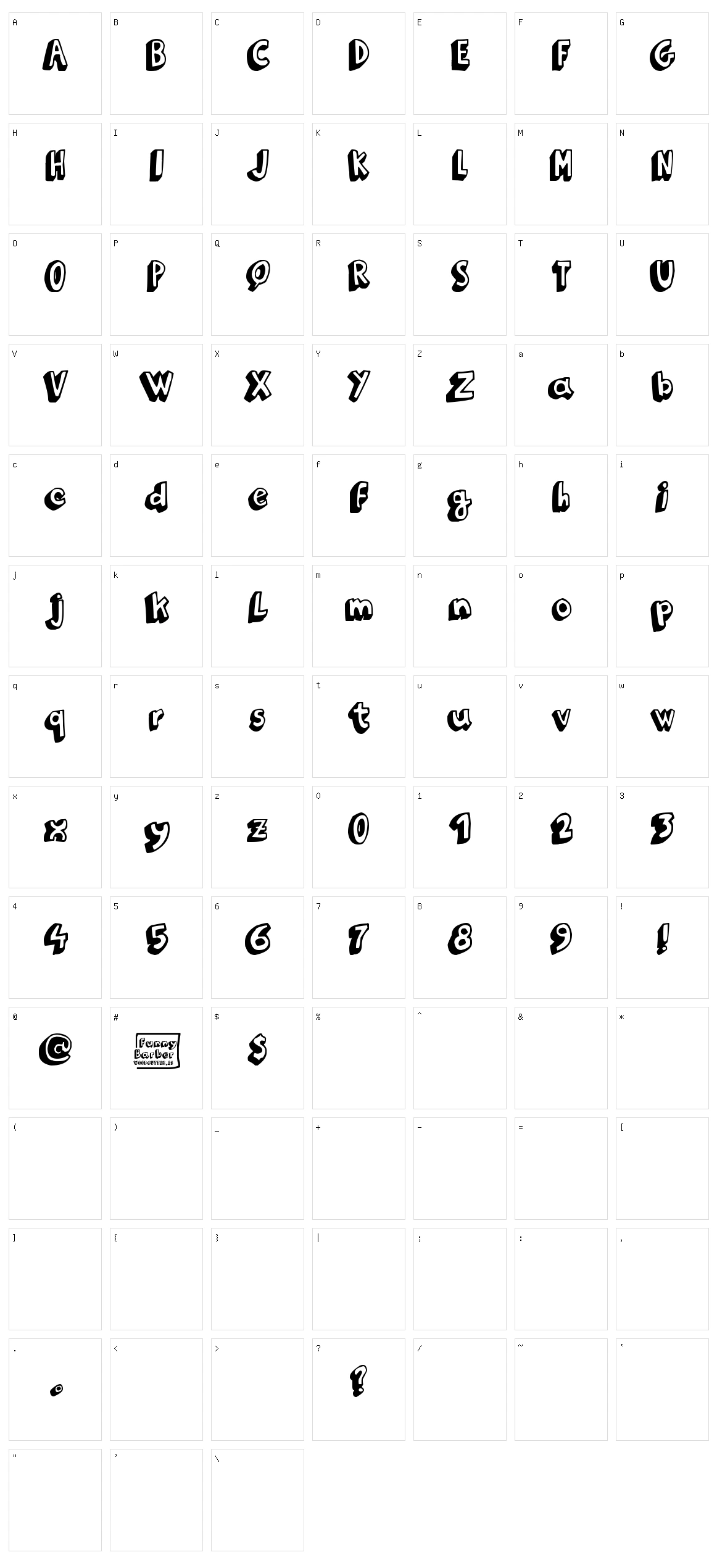 Funny Barber Character Set