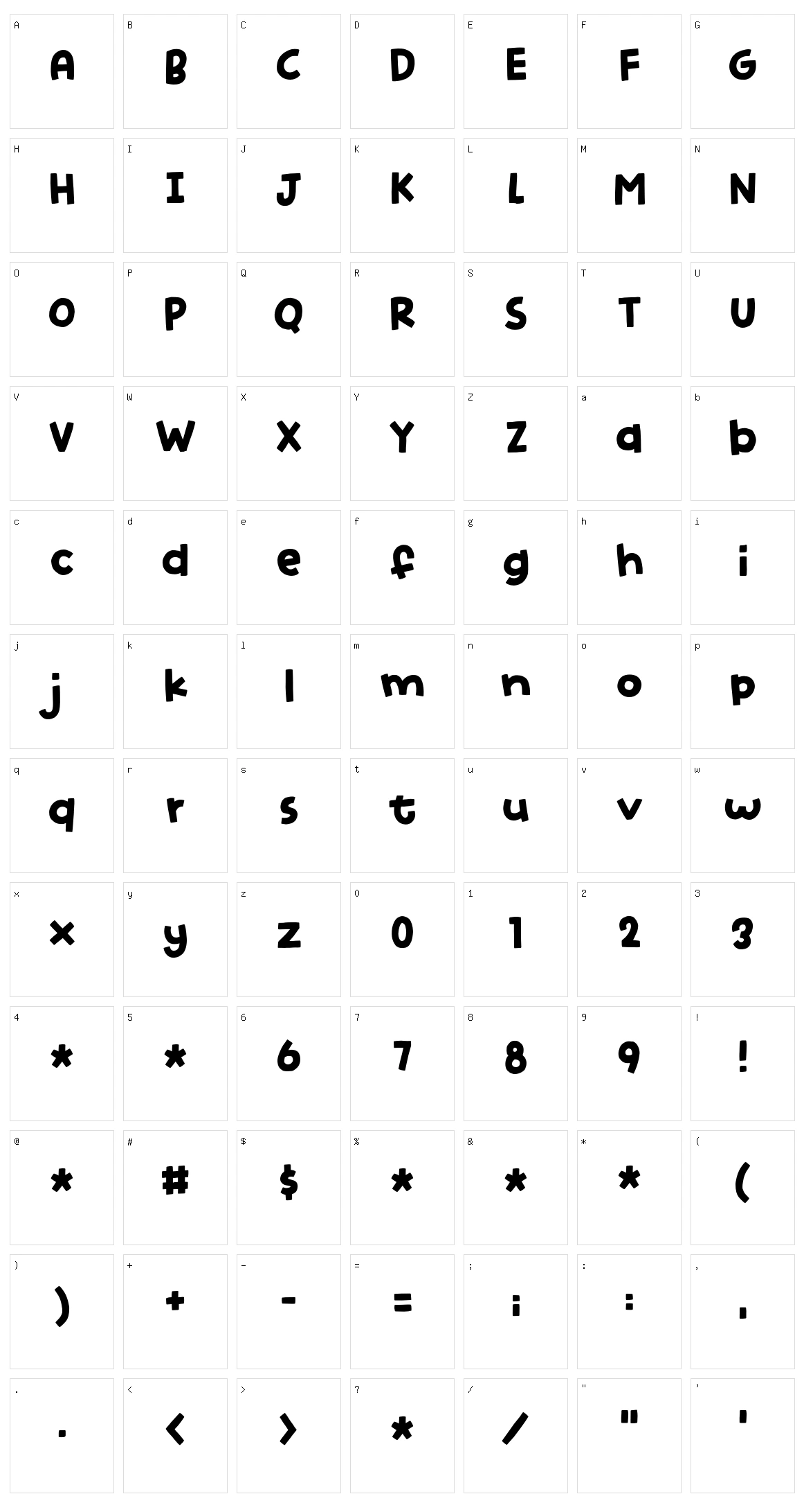 Funny Note Character Set