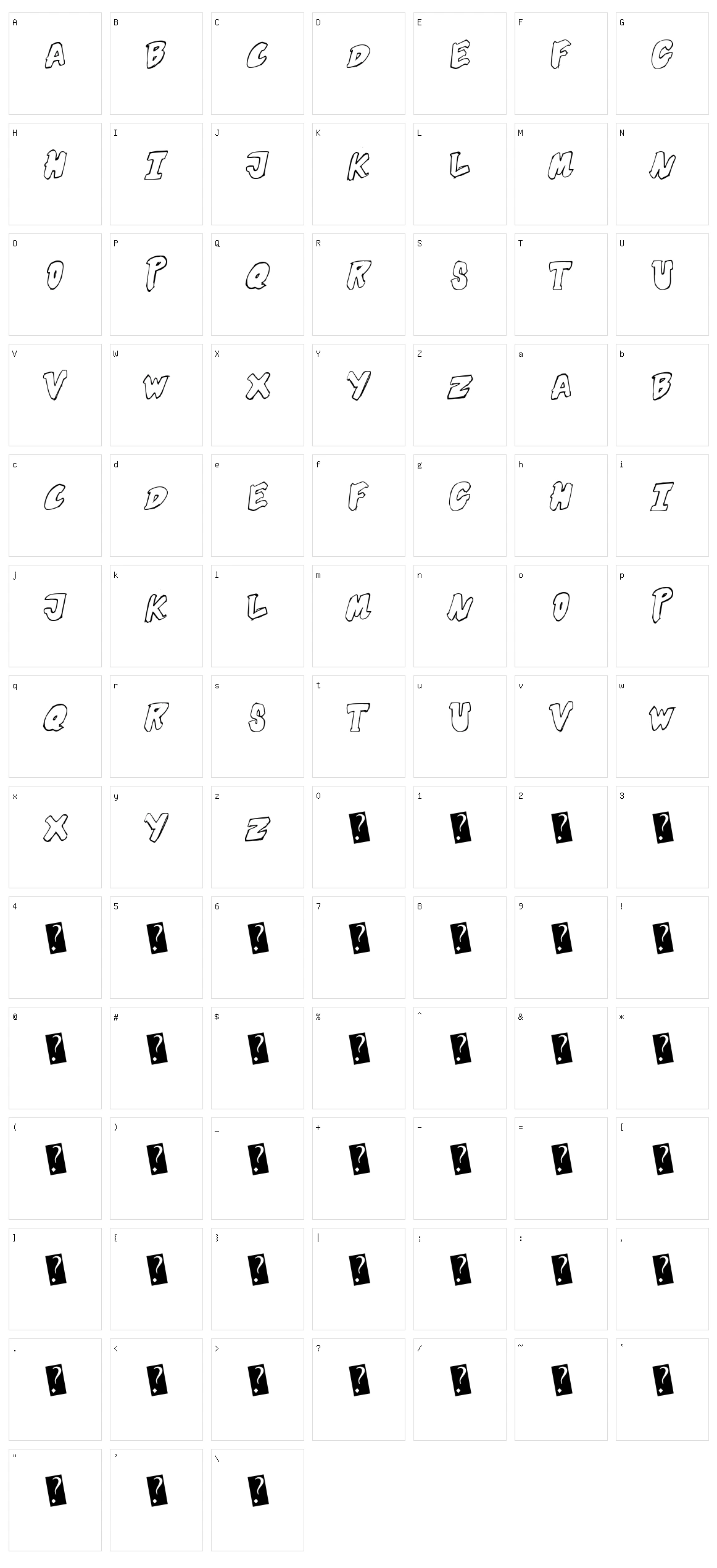 Futuristic Outline Character Set