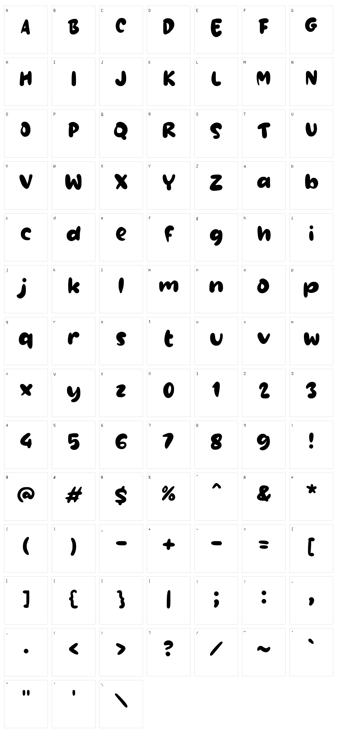 g Gombal Character Set