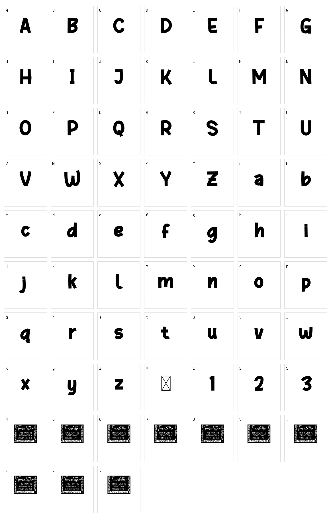 Gaffuk Character Set