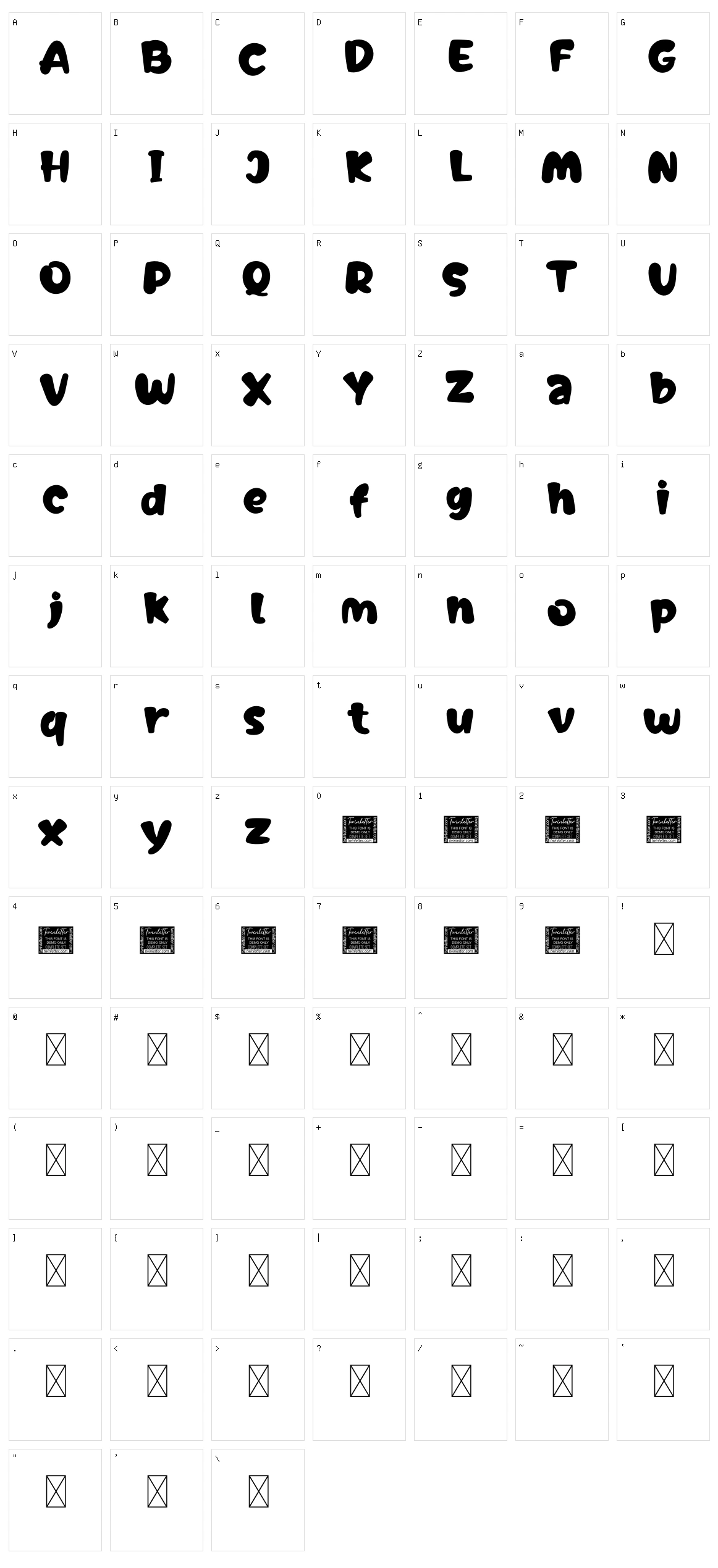 Gallazzi Character Set