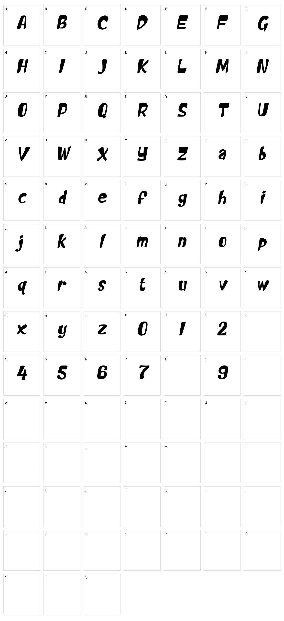 Gamejot Character Set