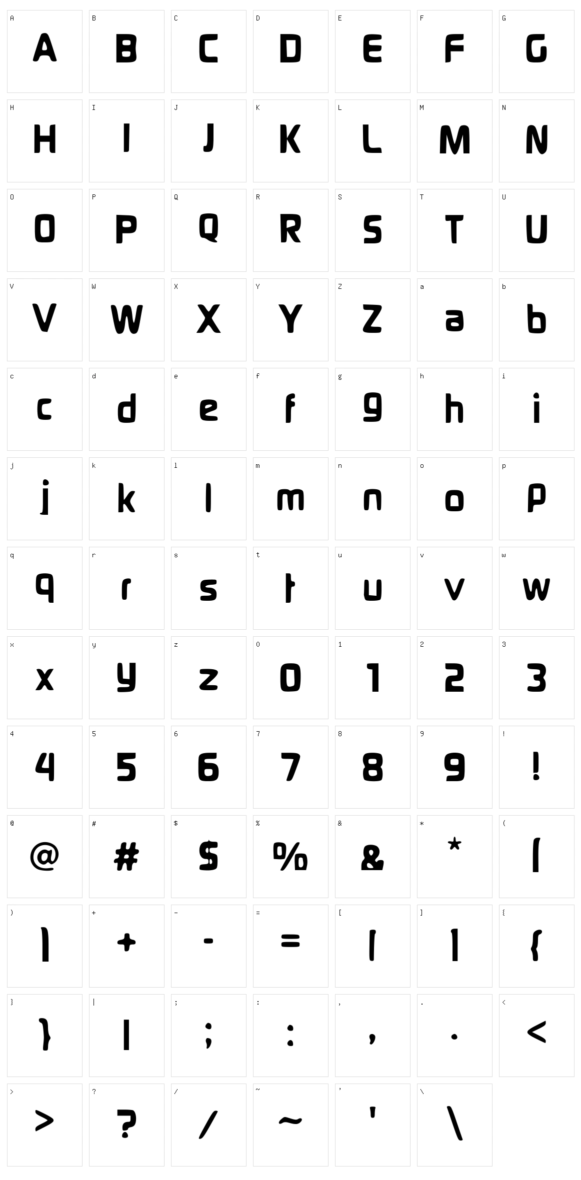 Gamma Ray Character Set