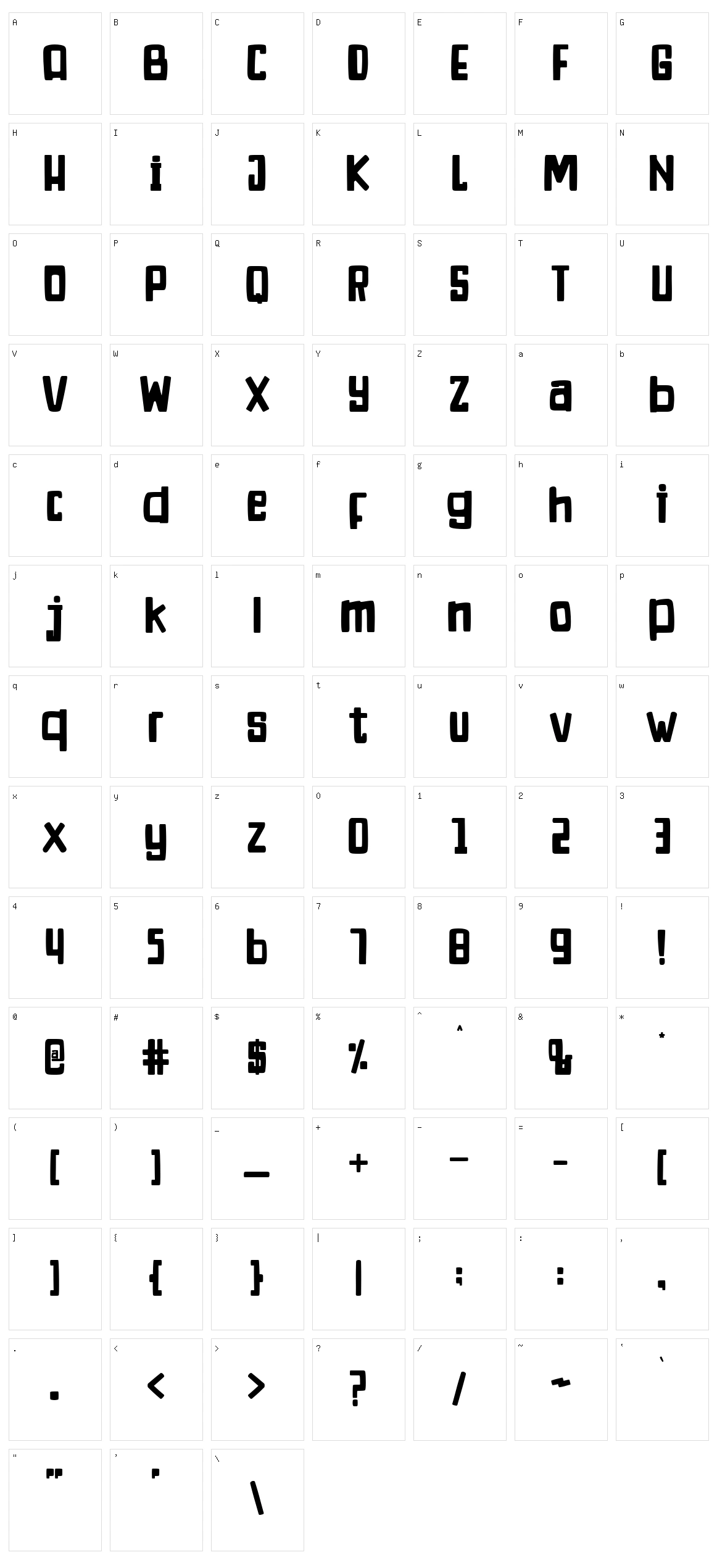 Gardene Stone Character Set