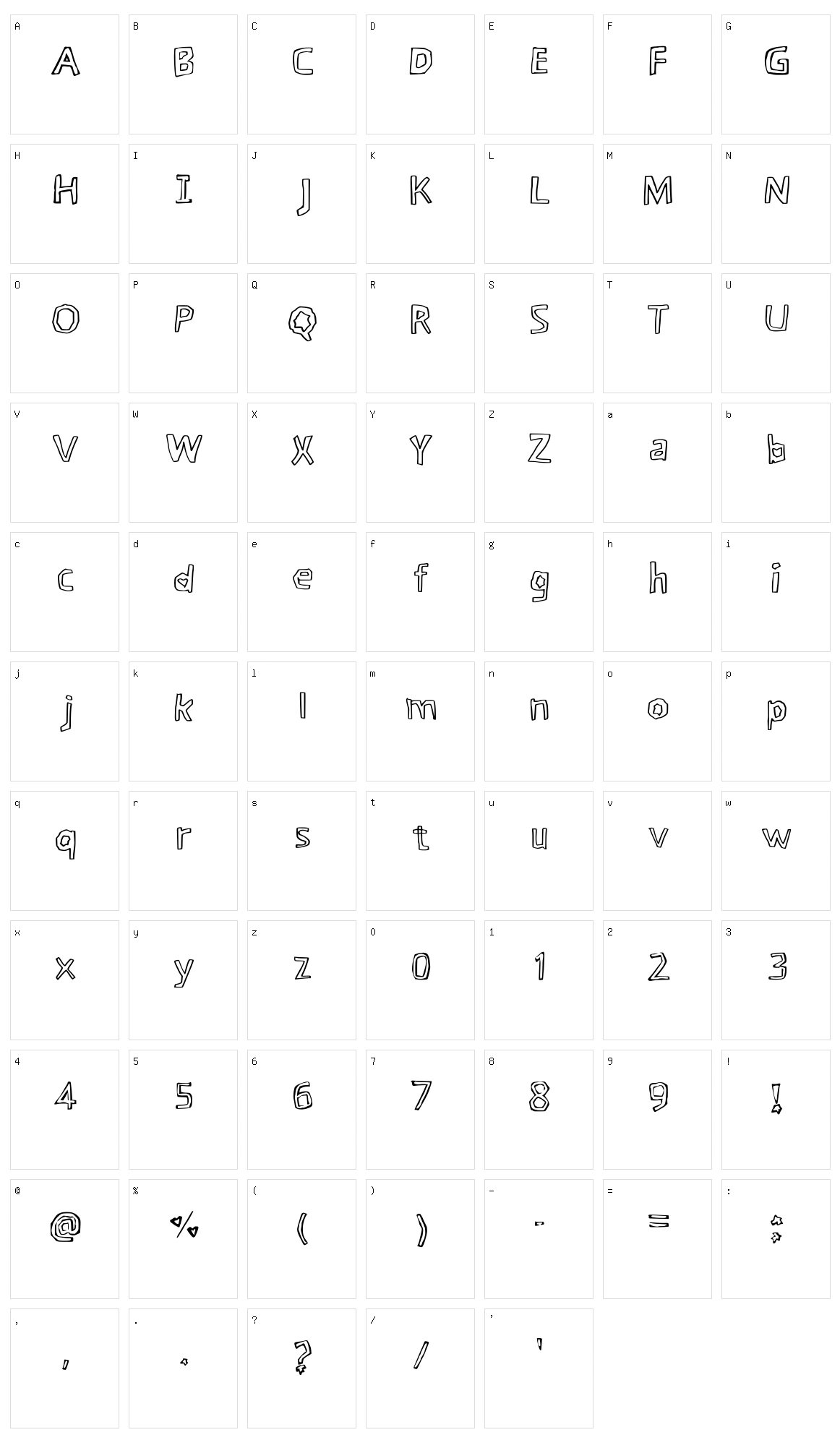 Garing Character Set