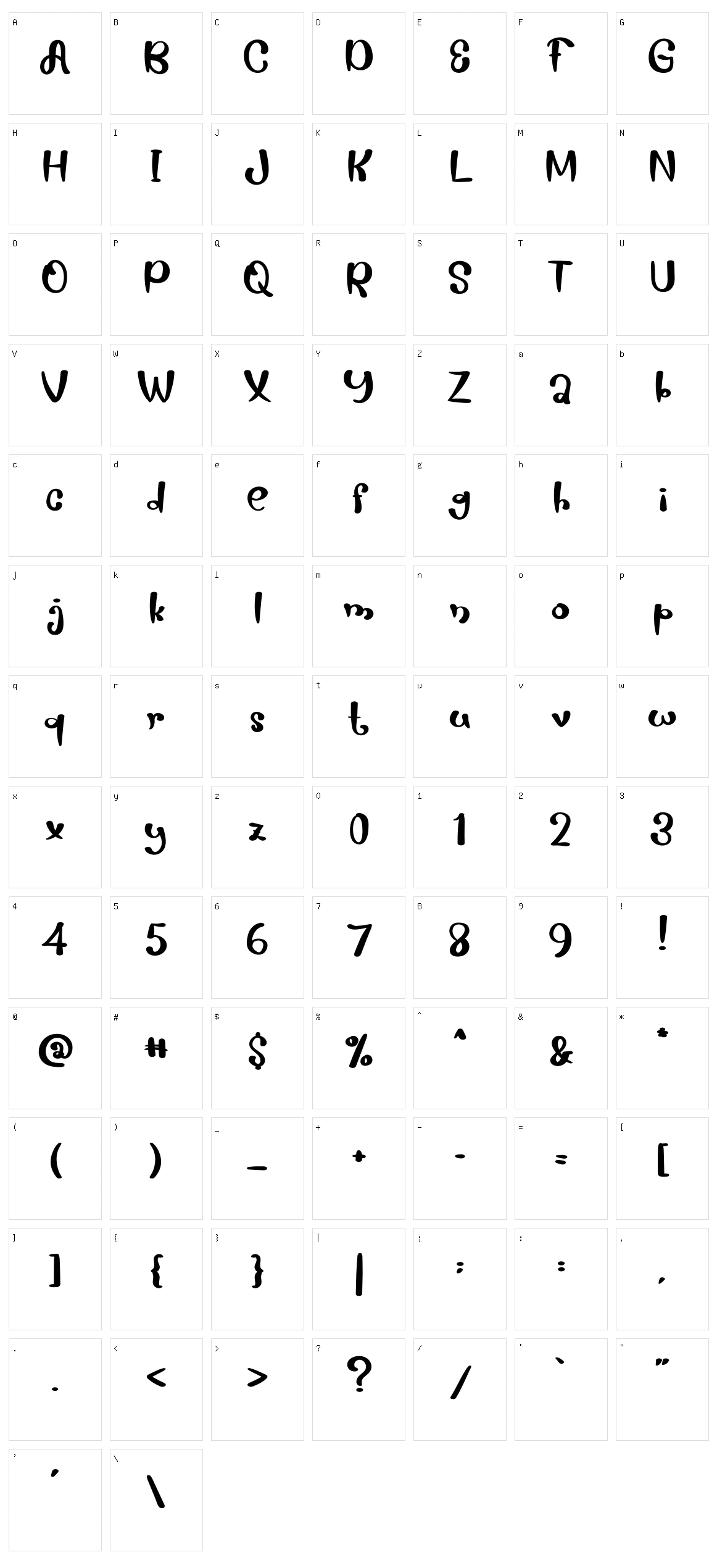 Gas Crot Character Set