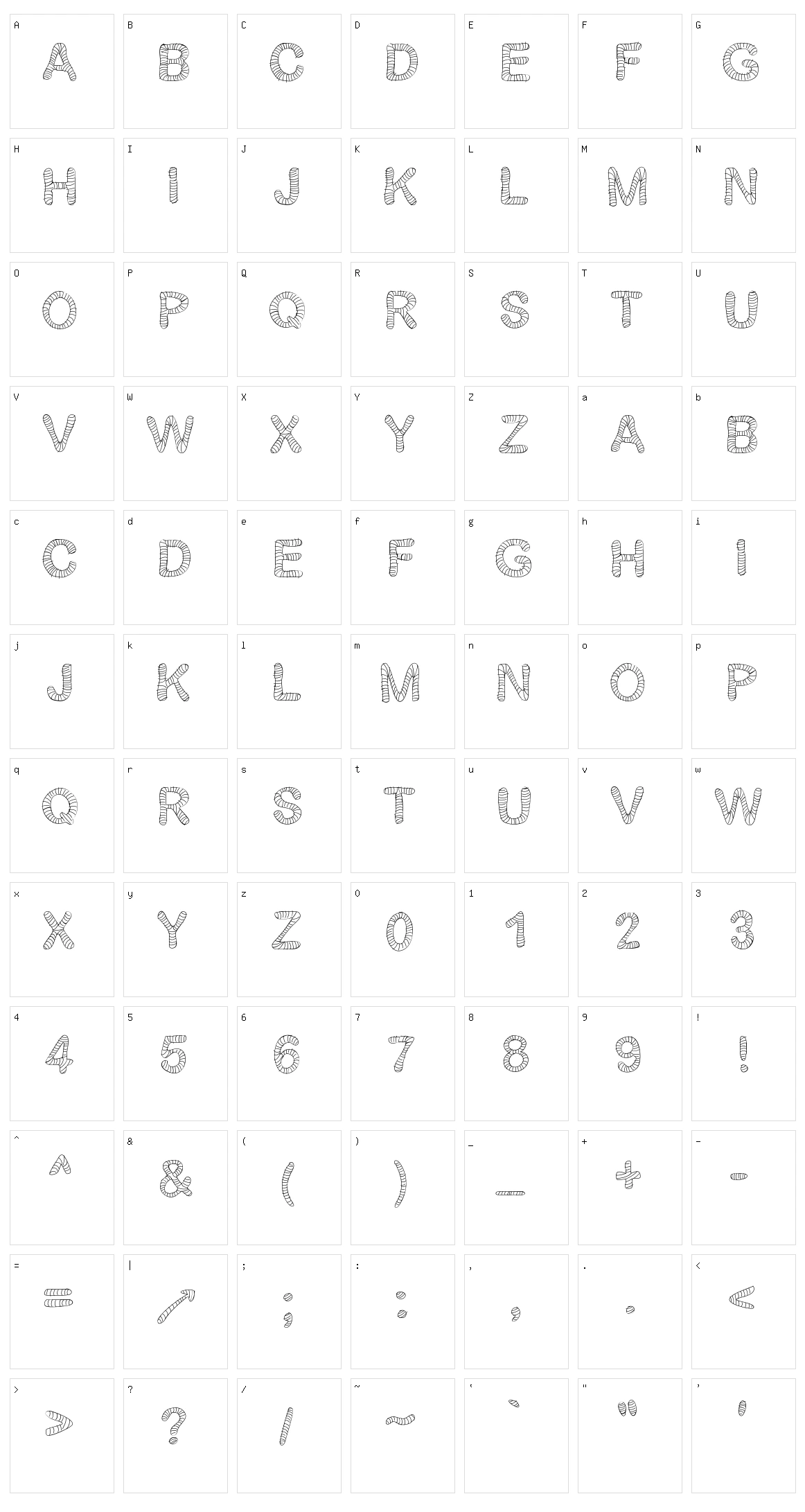 Gel Stripped Character Set