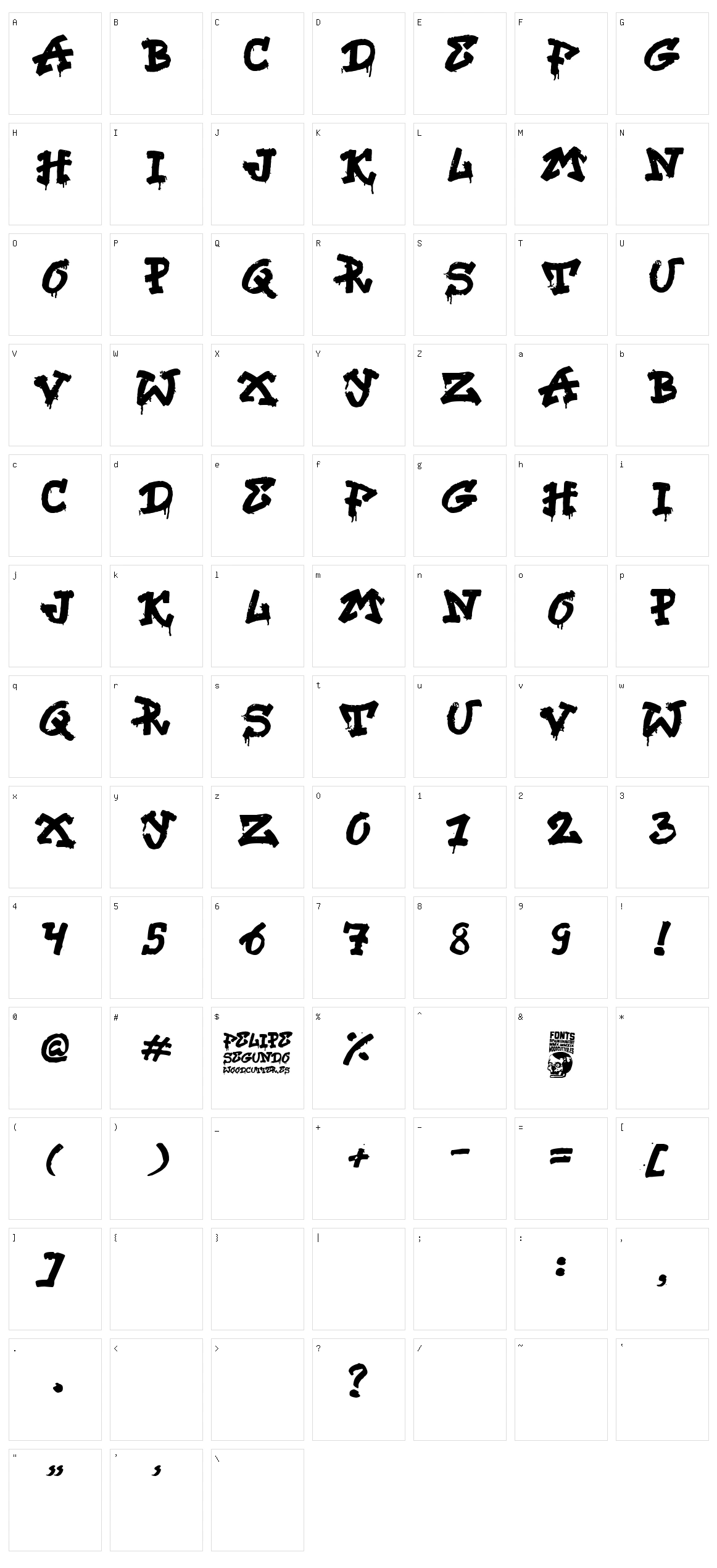 Felipe Segundo Character Set