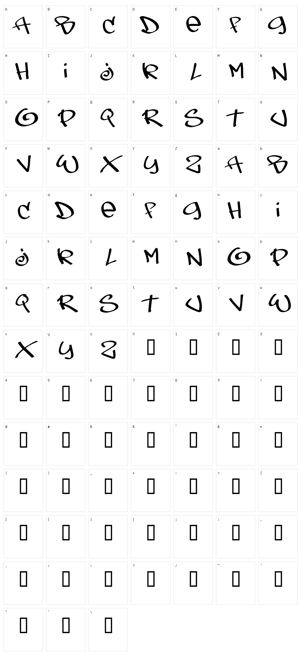 Tags Xtreme Character Set