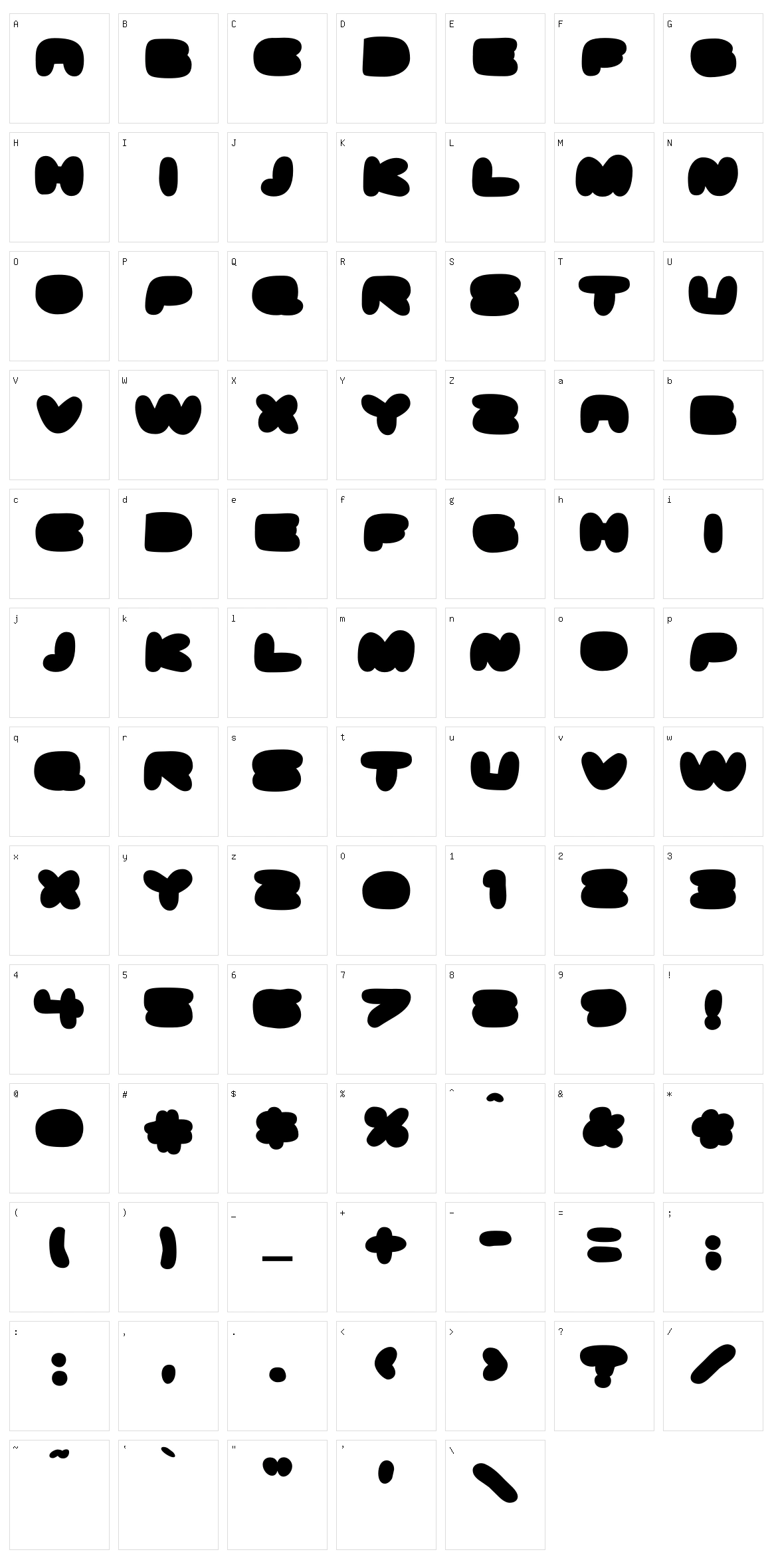 Ghostmeat Character Set