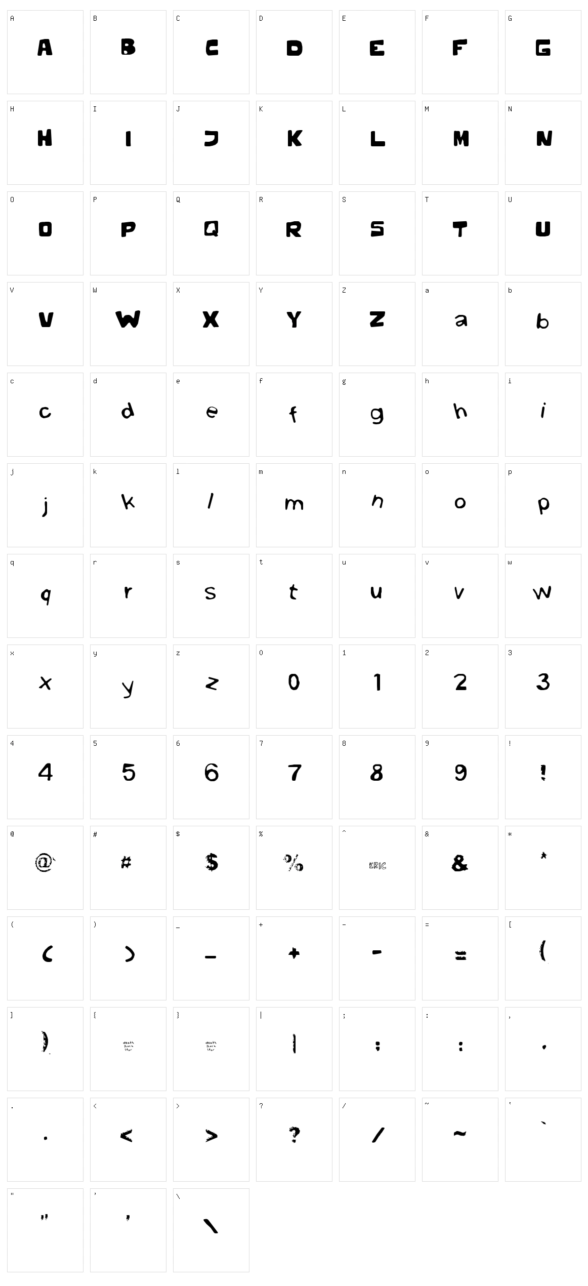 Gibbard Erc 01 Character Set