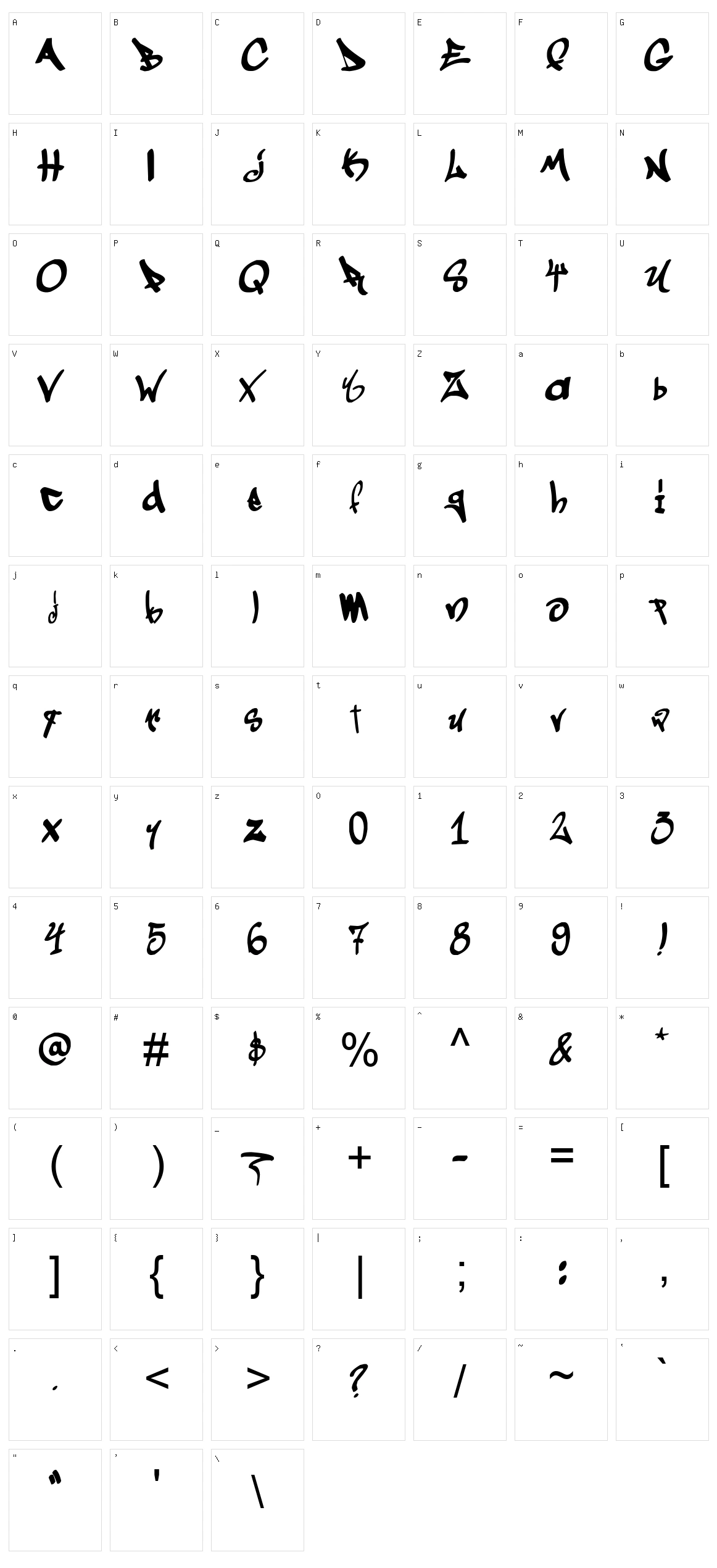 Graffogie Character Set