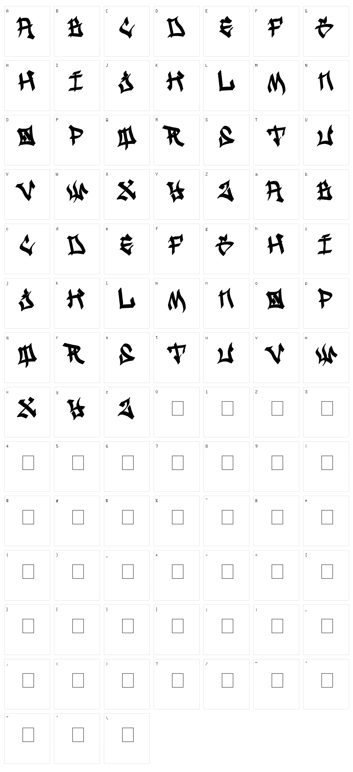 Ghetto Streetz Character Set