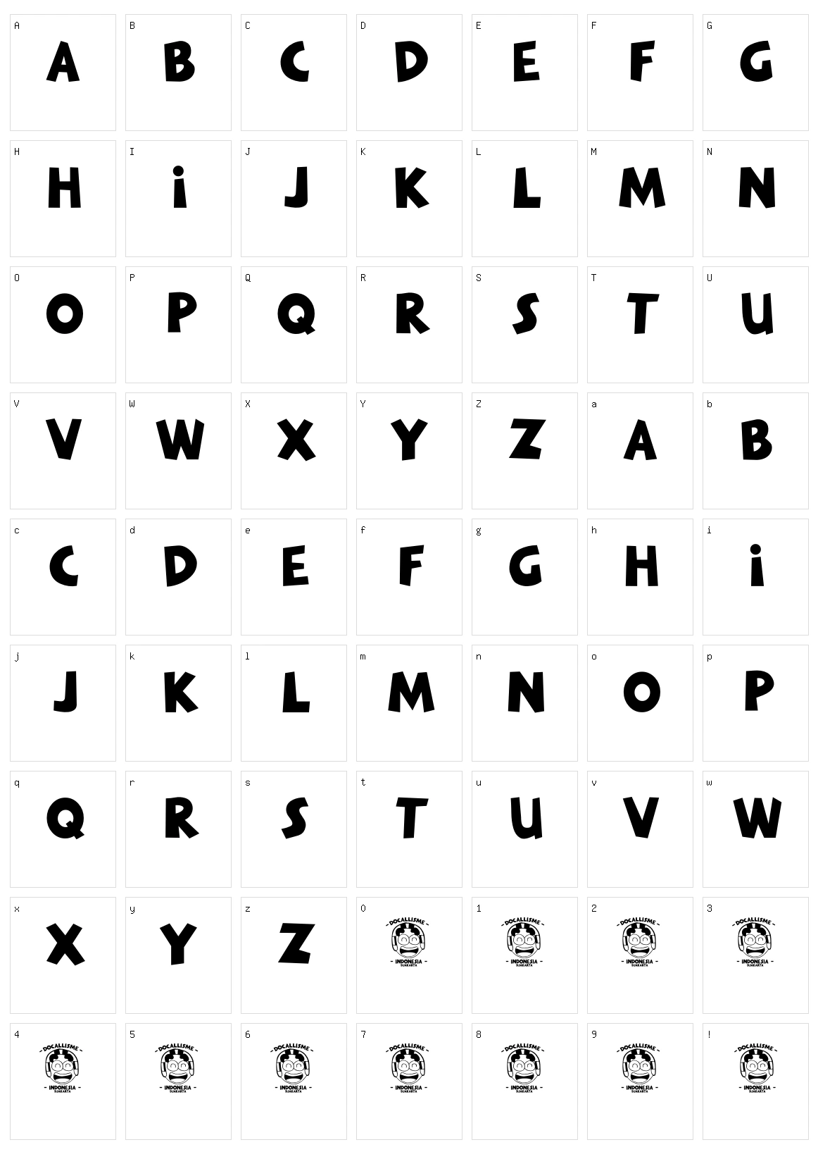 Glory United Character Set