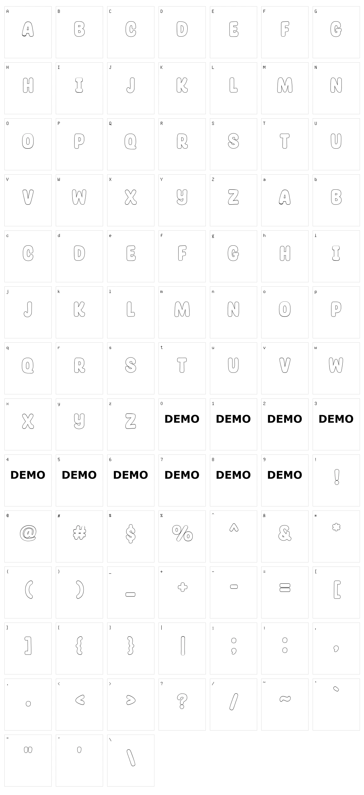 Glossy Sheen Character Set