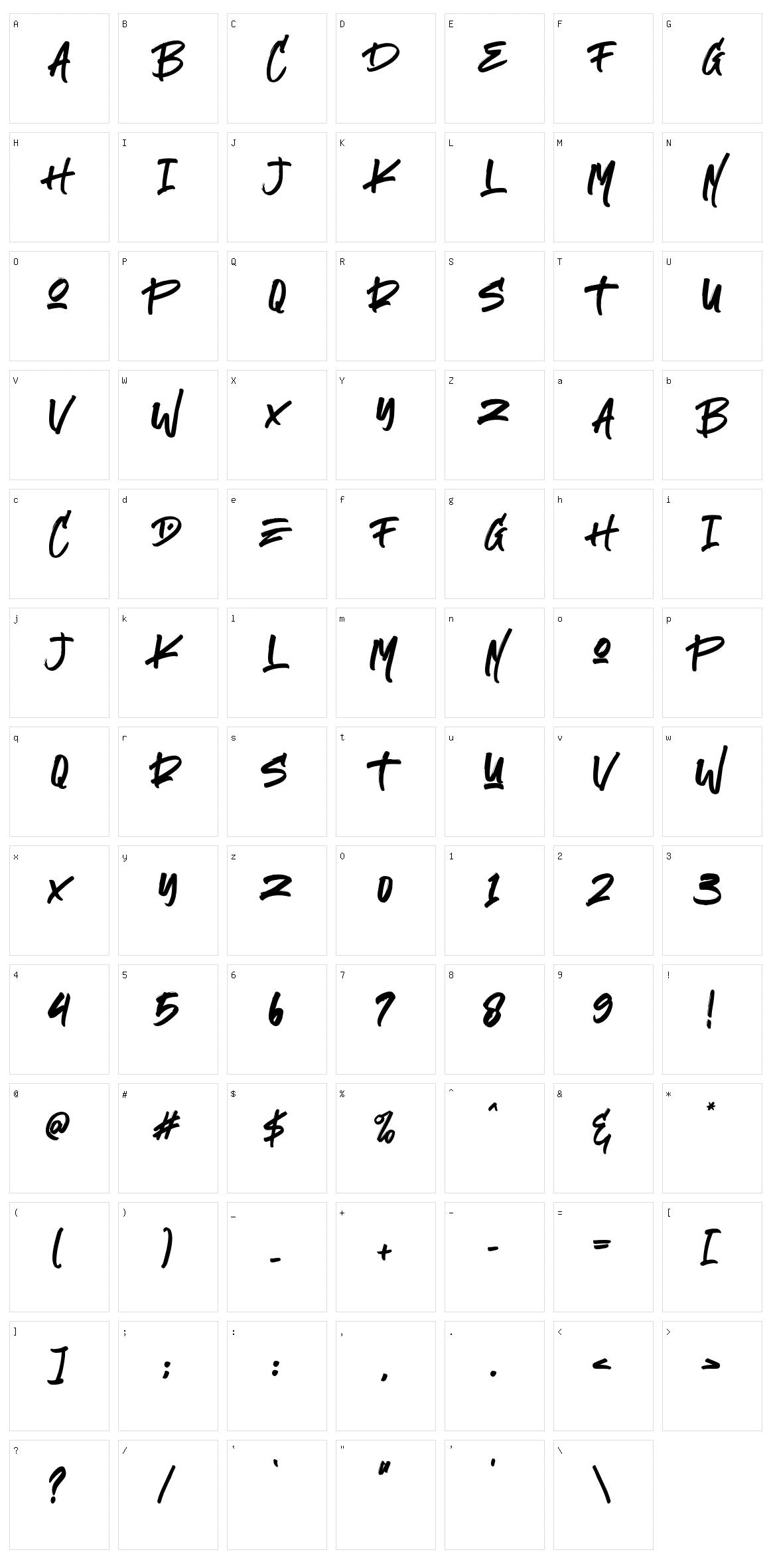 The Stamshons Character Set