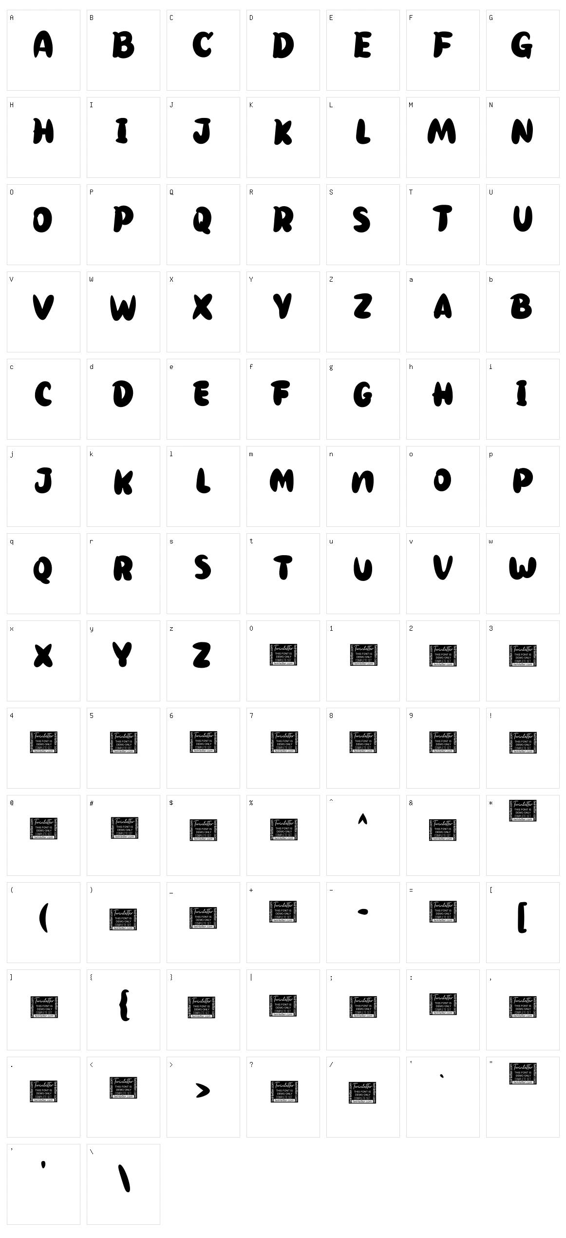 Gone Hills Character Set