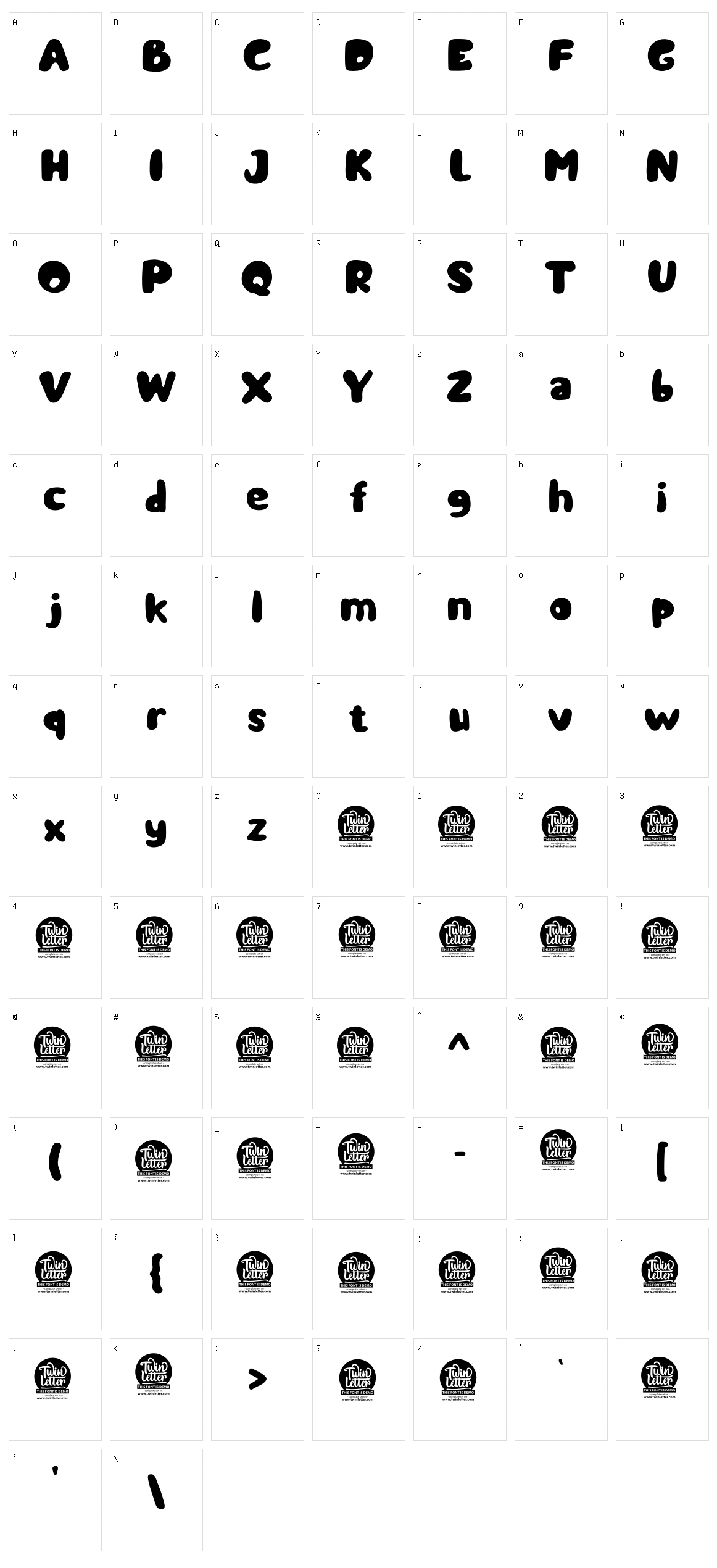 Good Castyll Character Set
