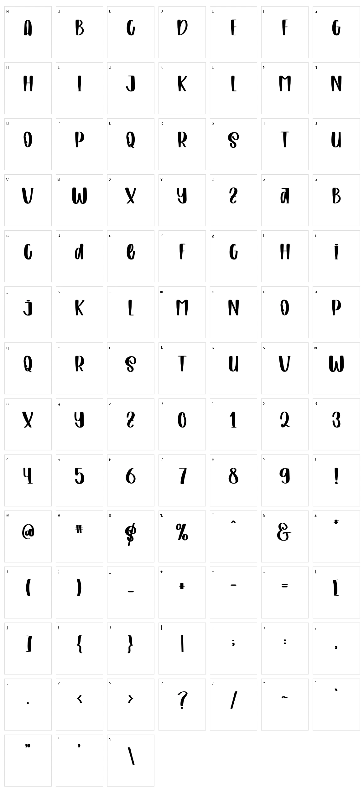 Good Looking Character Set