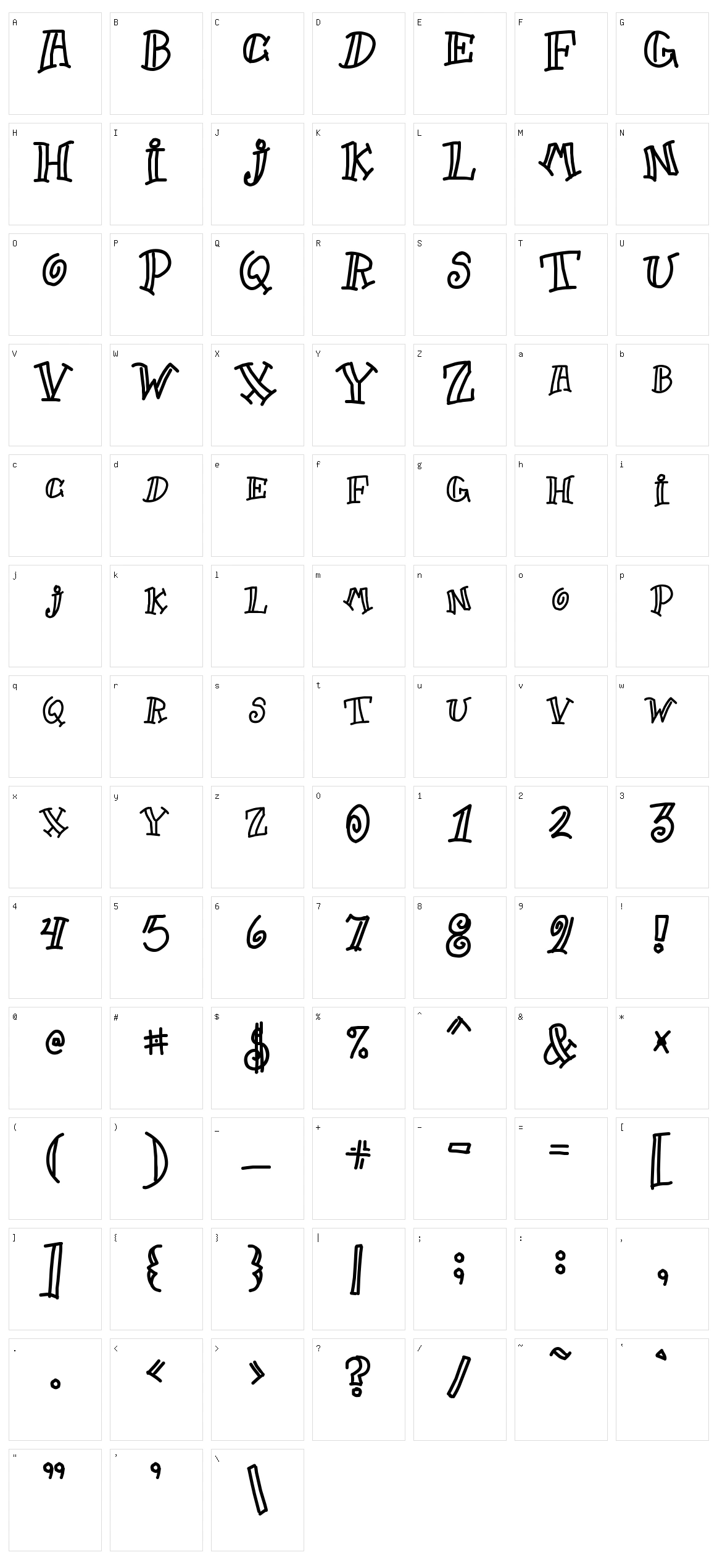 Goofball Character Set