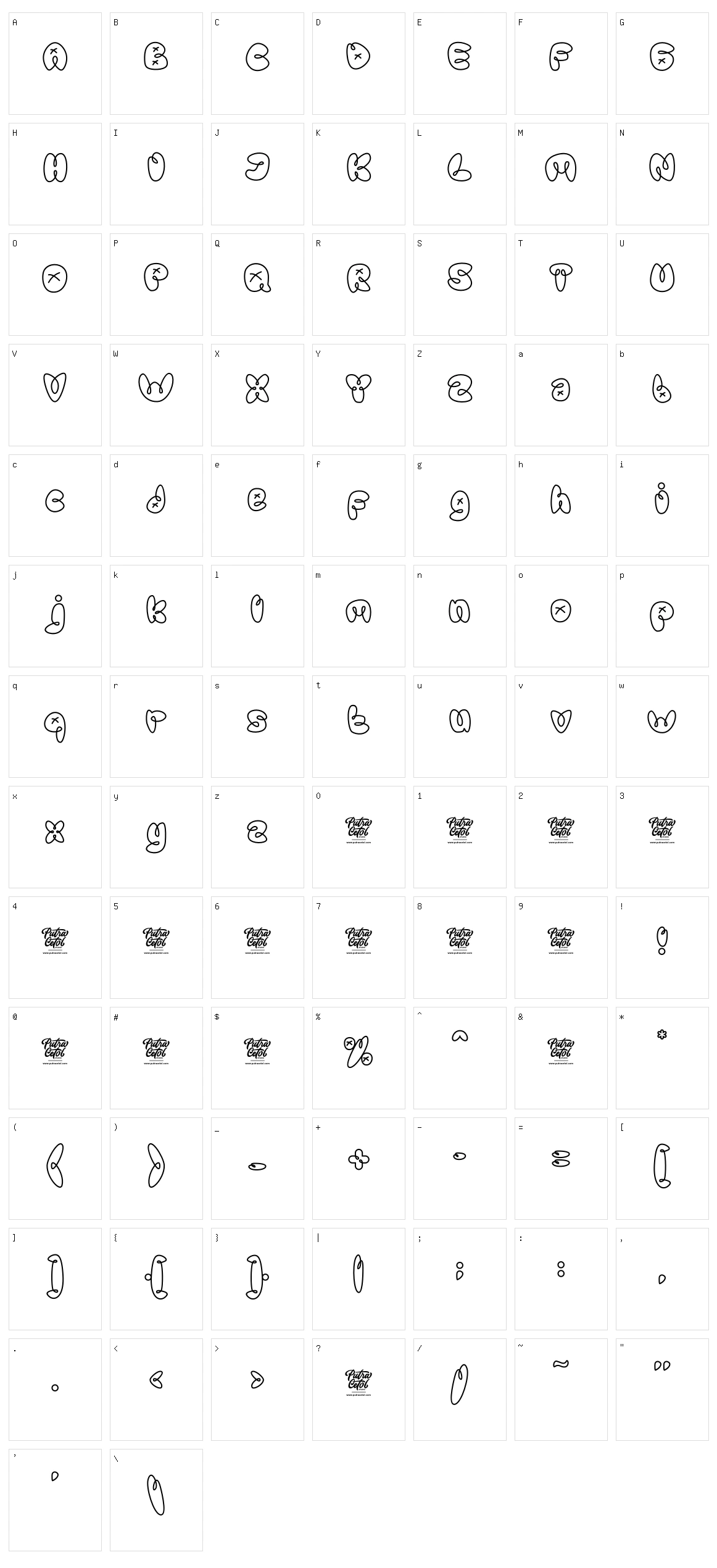 Graffiti Line Character Set