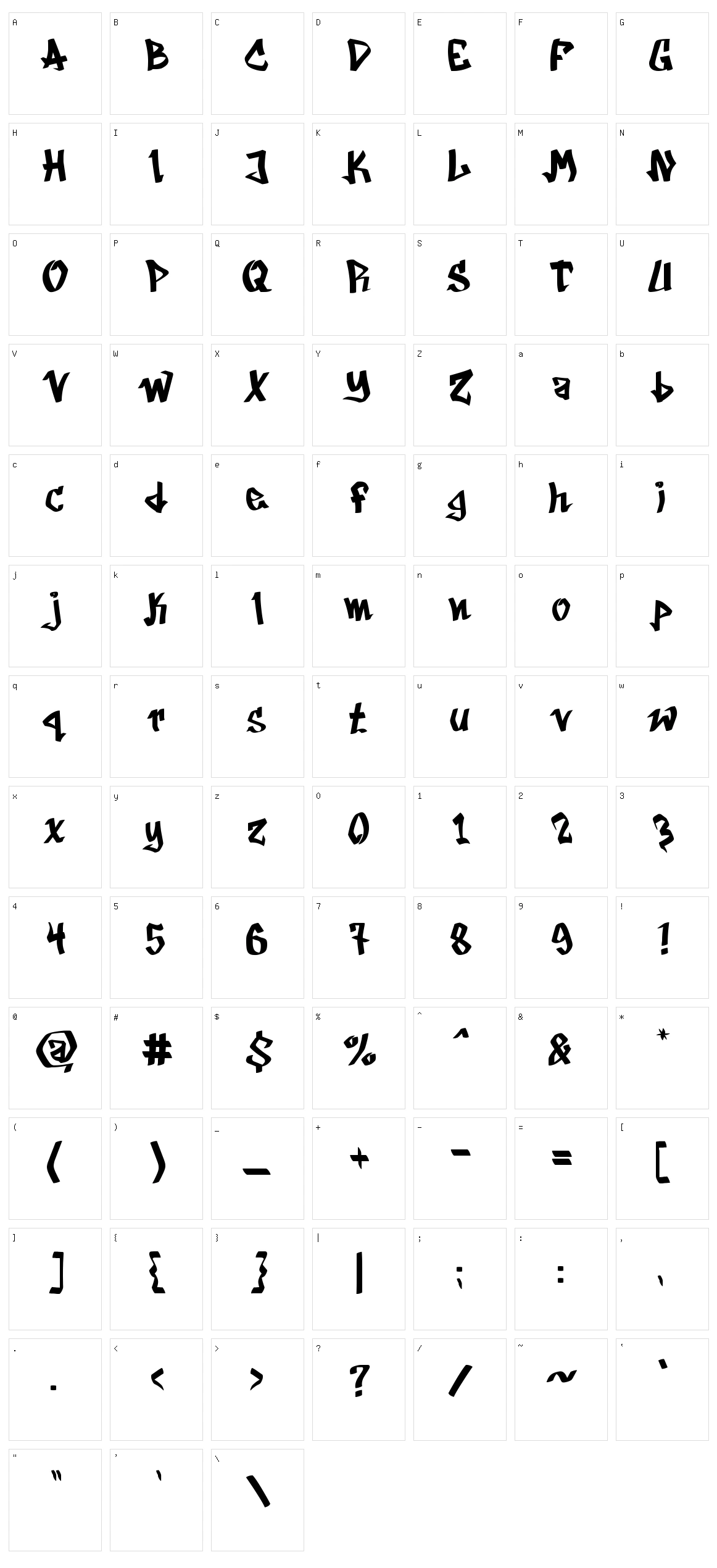 South Crew Character Set