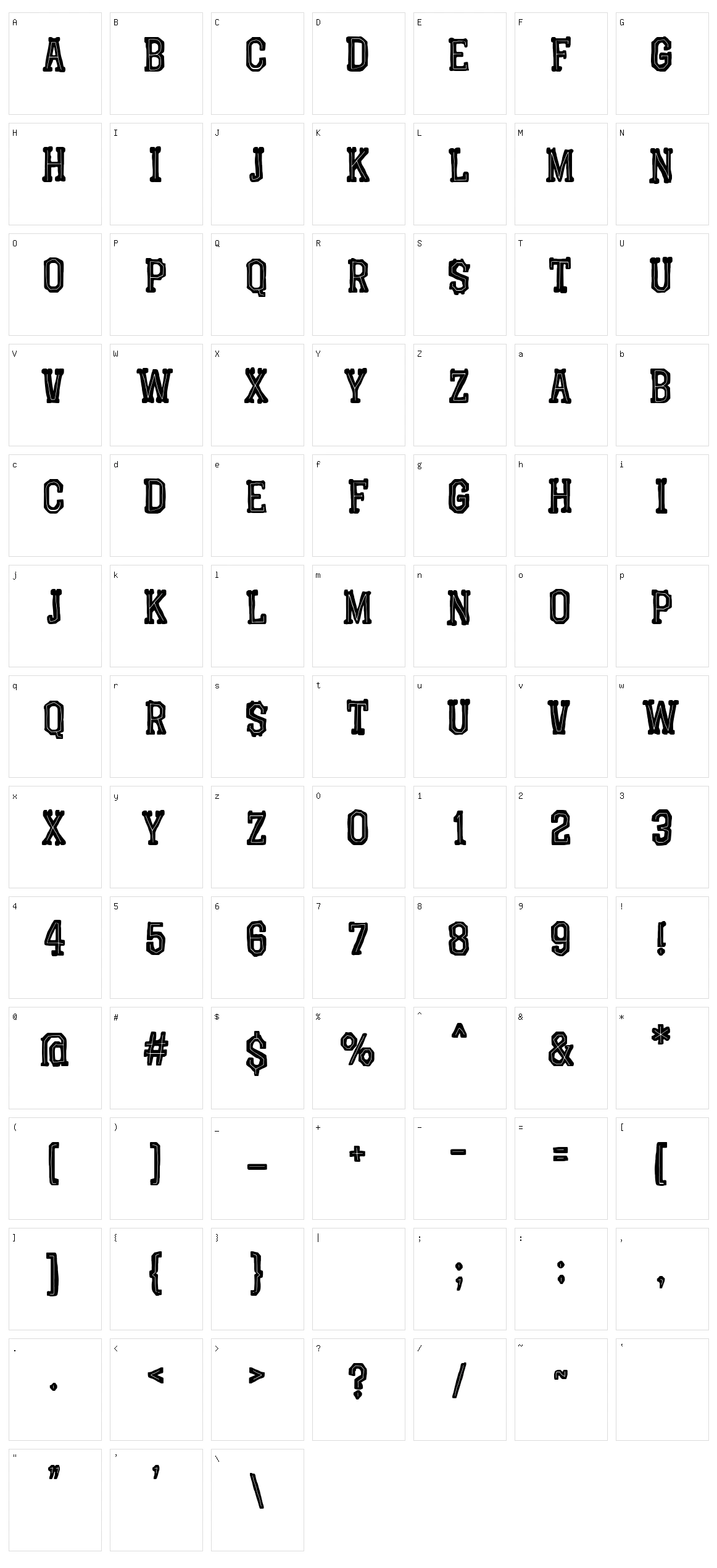 Graphic Dictatorship Character Set