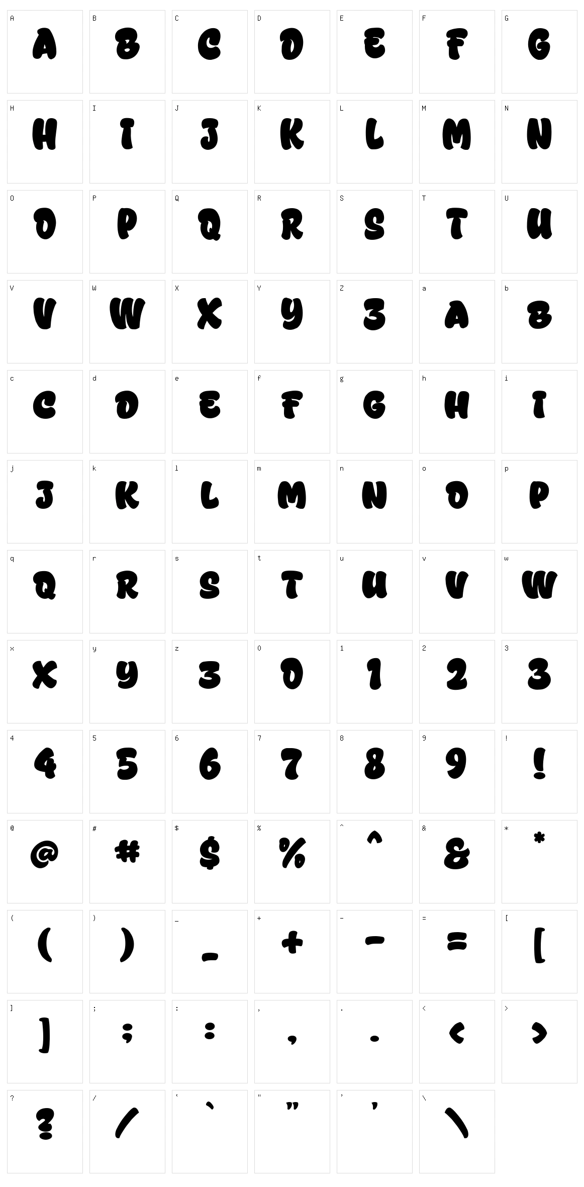 Gresta Character Set