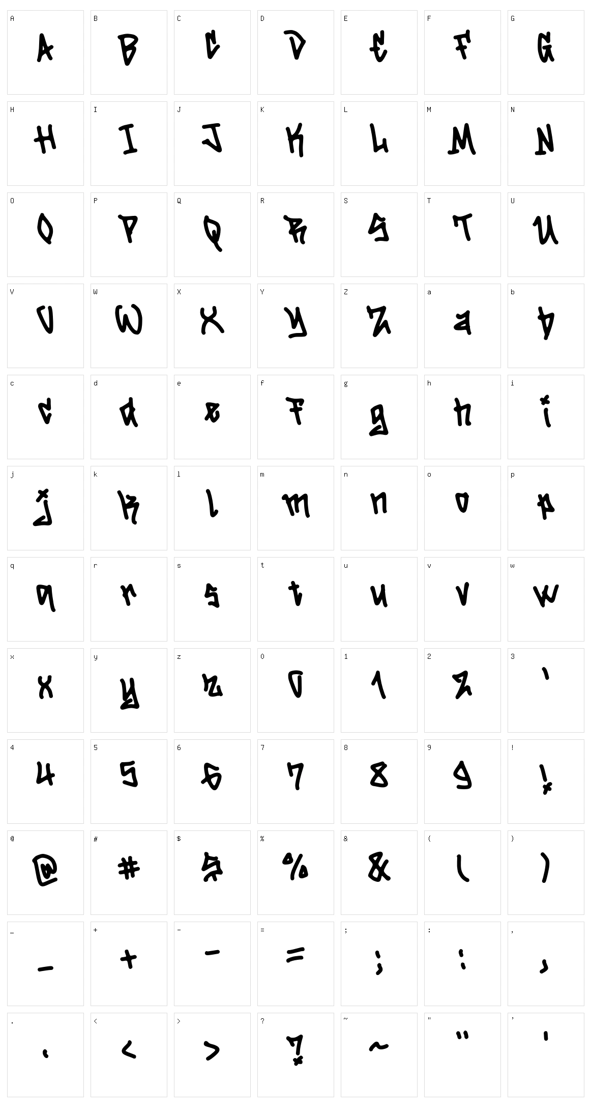 Rumble Street Character Set