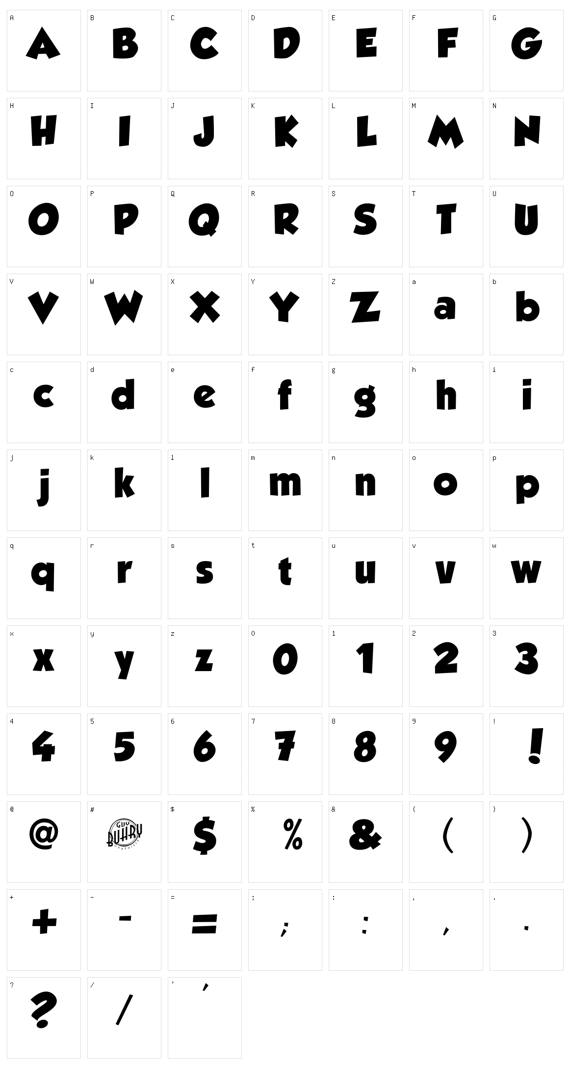 Grobold Character Set