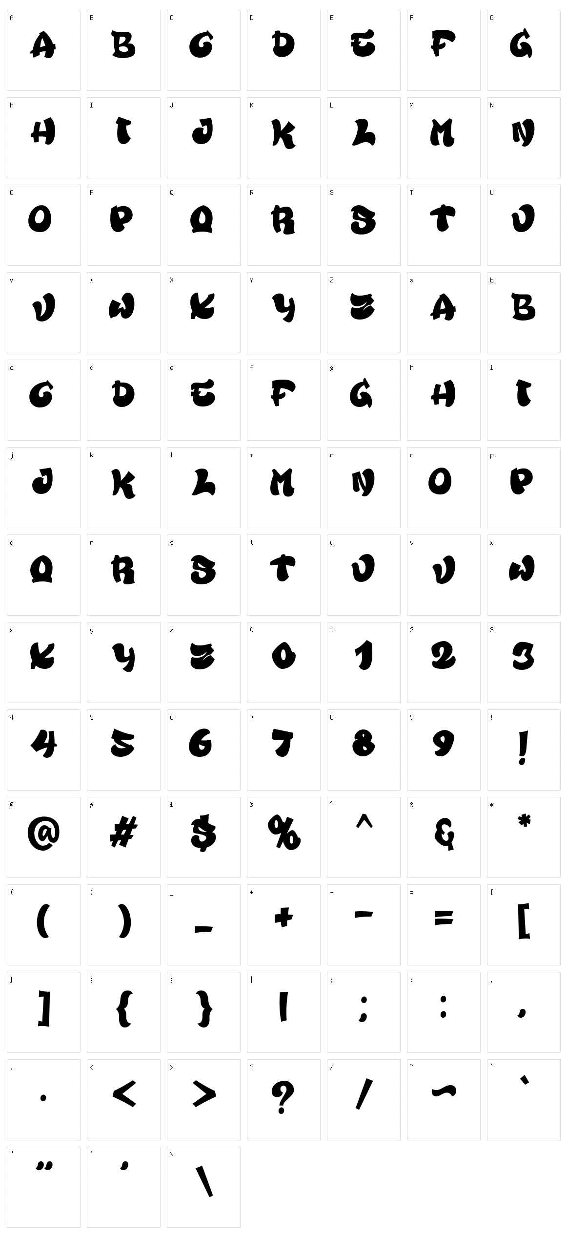 Rameyon Character Set