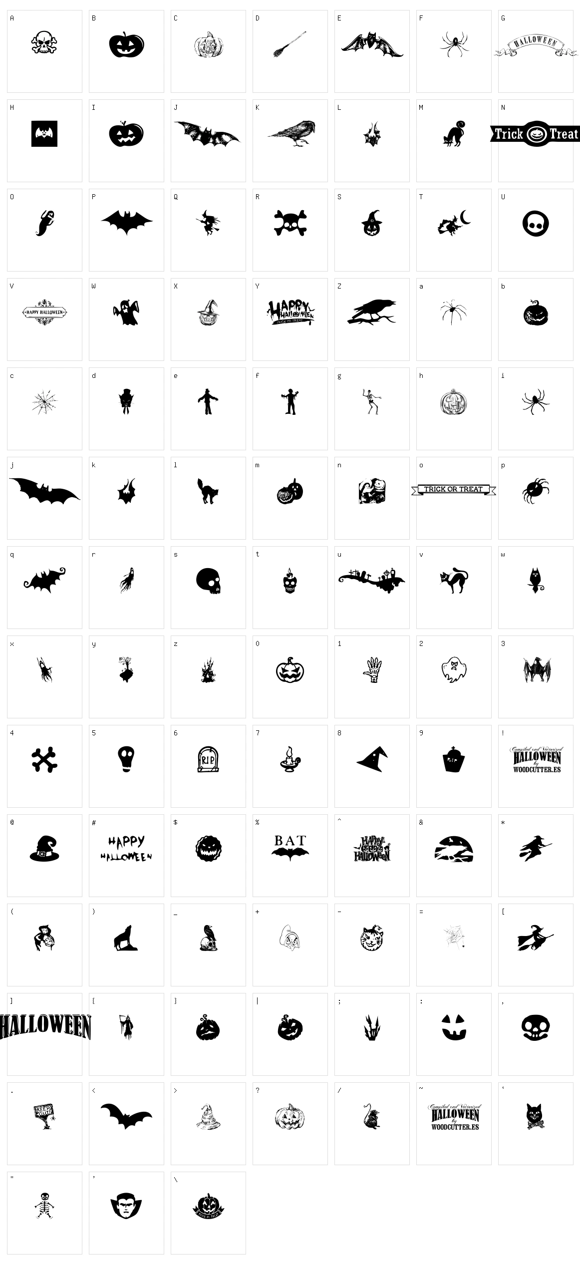 Vintage Halloween Character Set