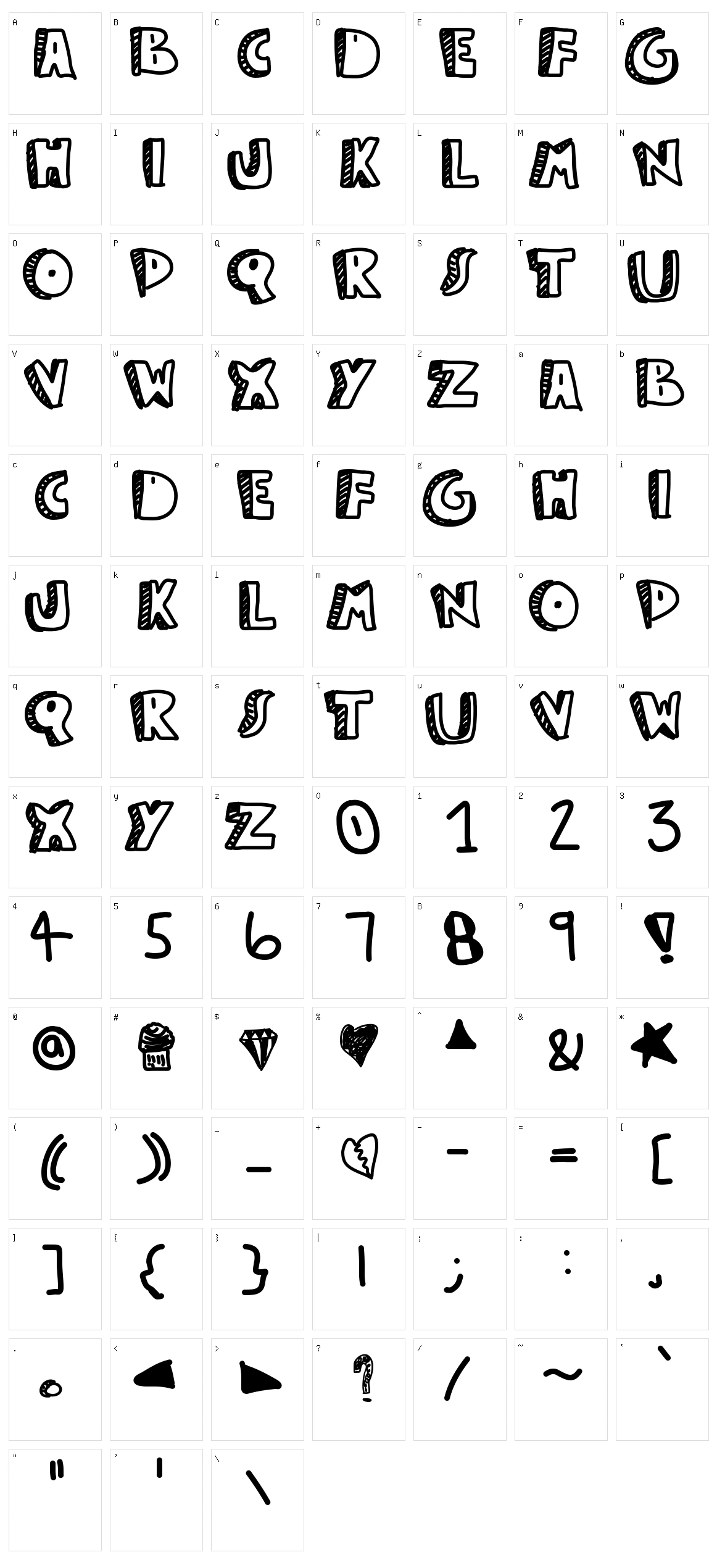 Guest Service Character Set