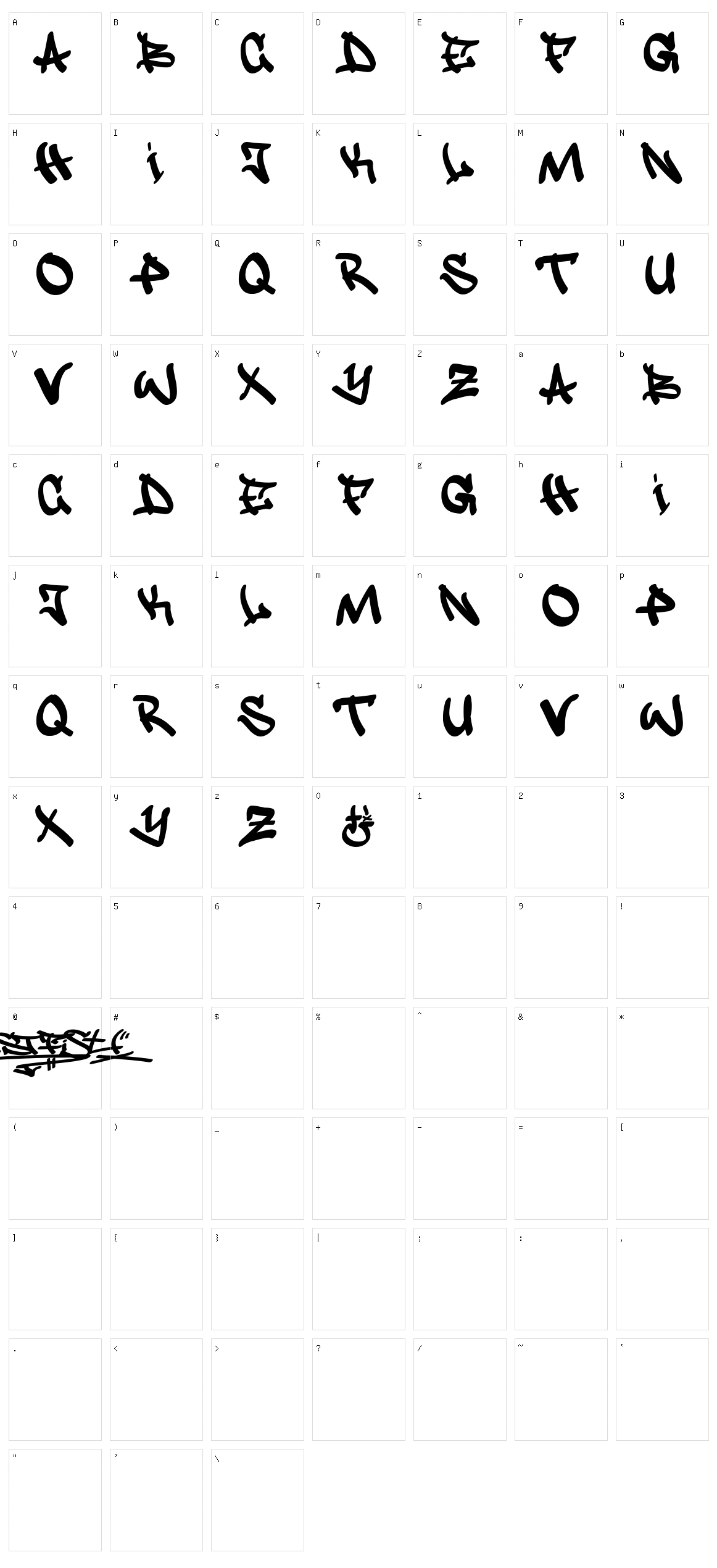 JustFist Character Set