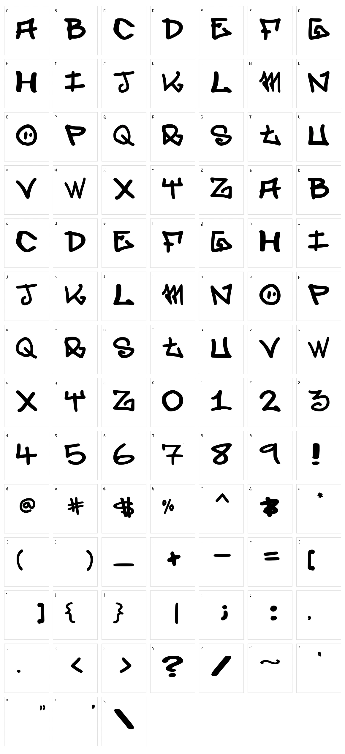 Elevenoone Character Set