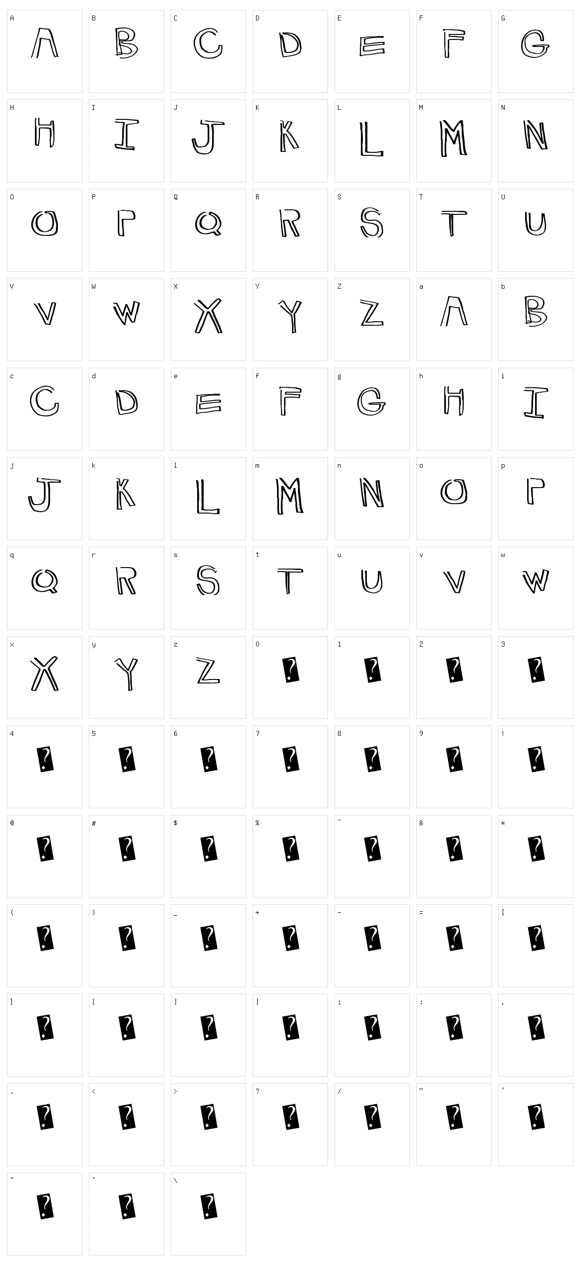 Happy Lines Character Set