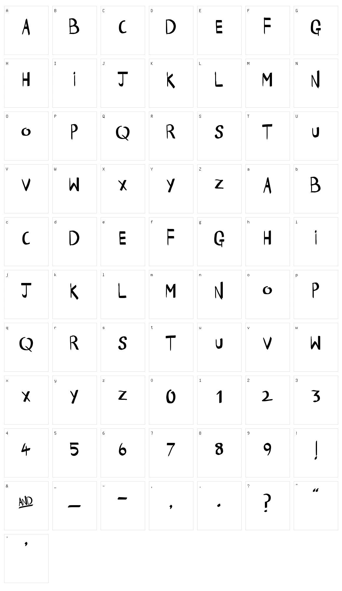 Happy Times Character Set
