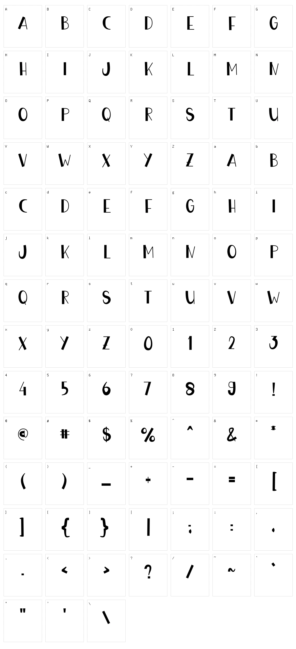 Harmony Craft Character Set