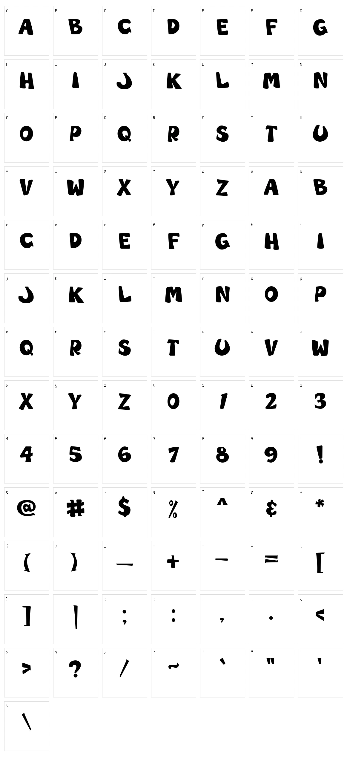 Hayven Character Set