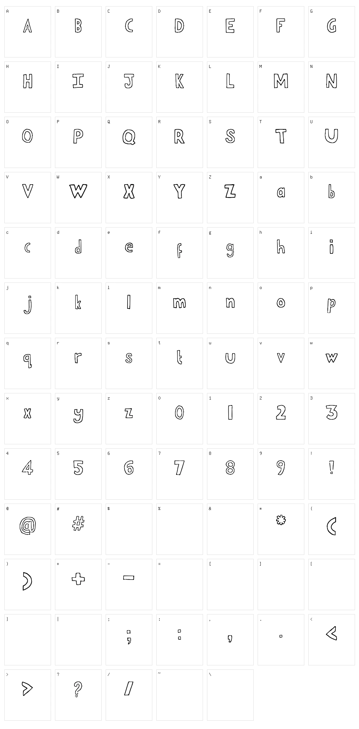 Heasafel Character Set