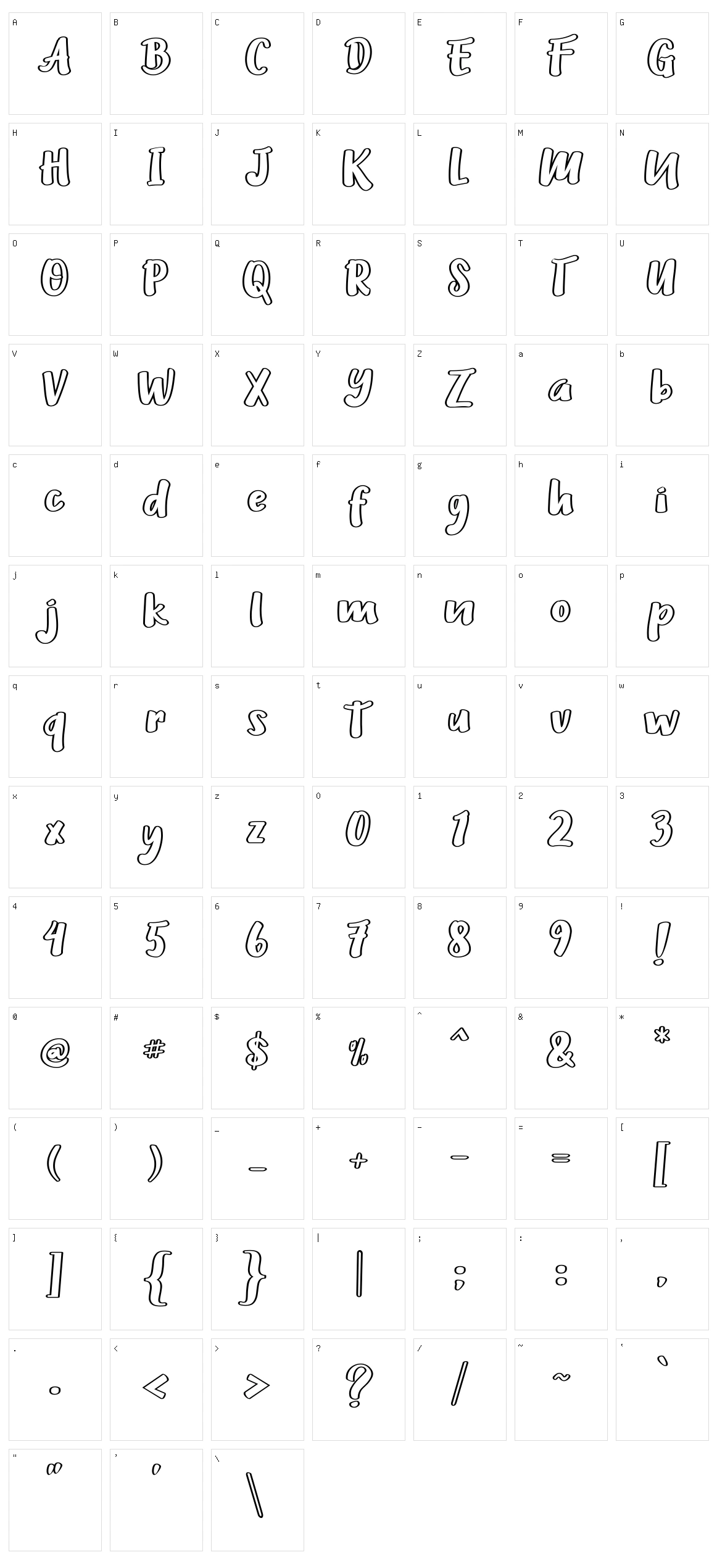 Heilig Character Set